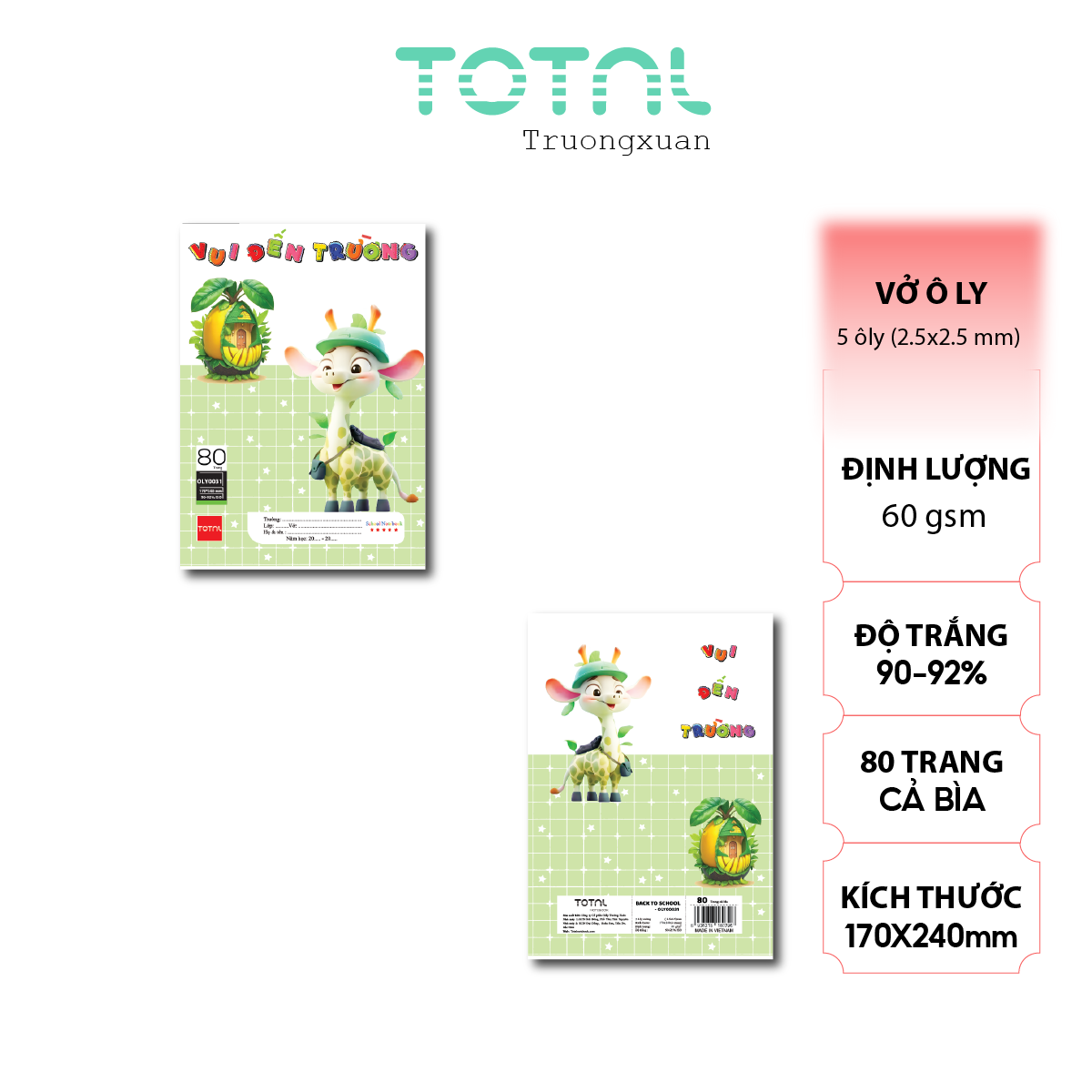 Vở oly Total Back to School 48 trang 5 ôly