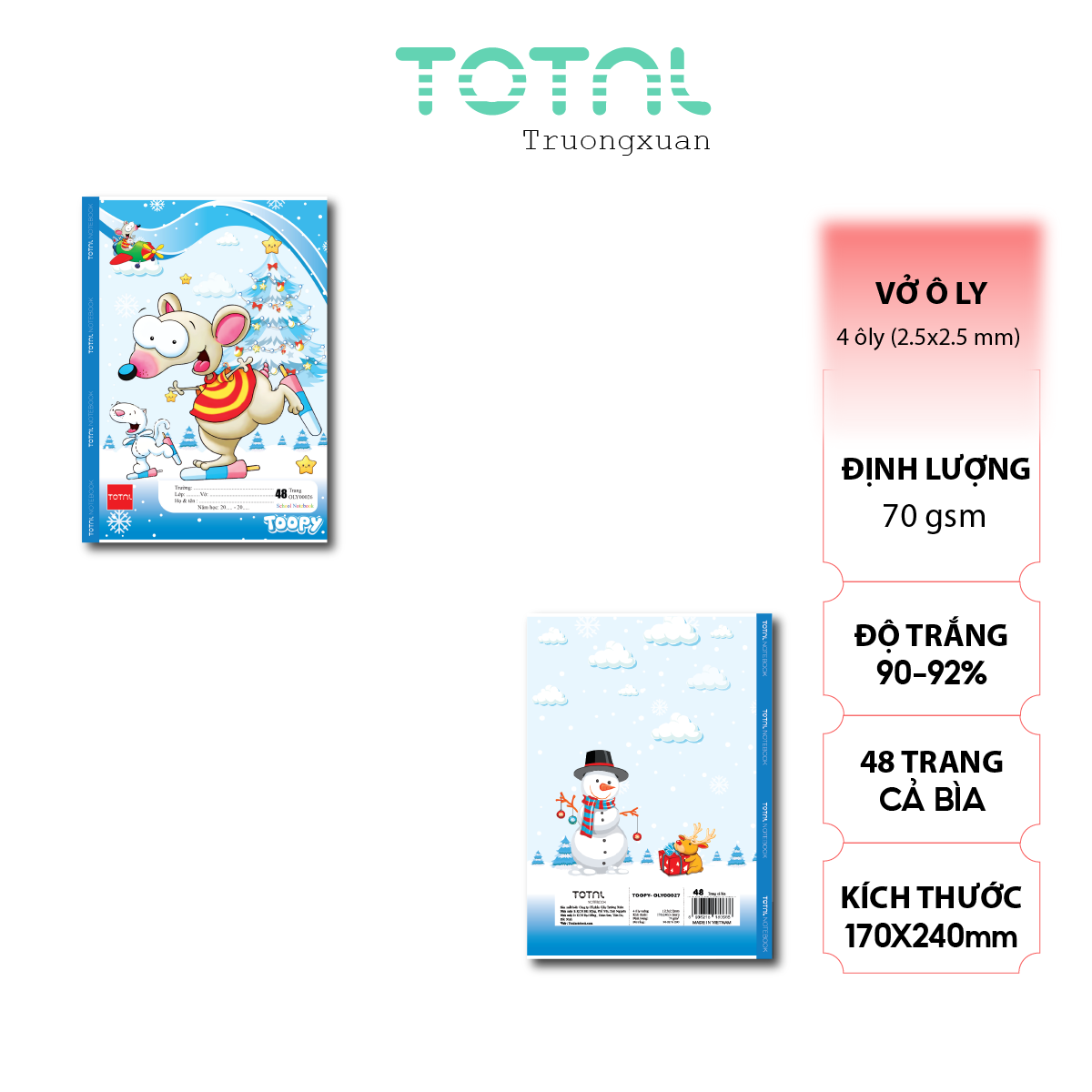 Vở oly Total Toopy 48 trang 4 ôly