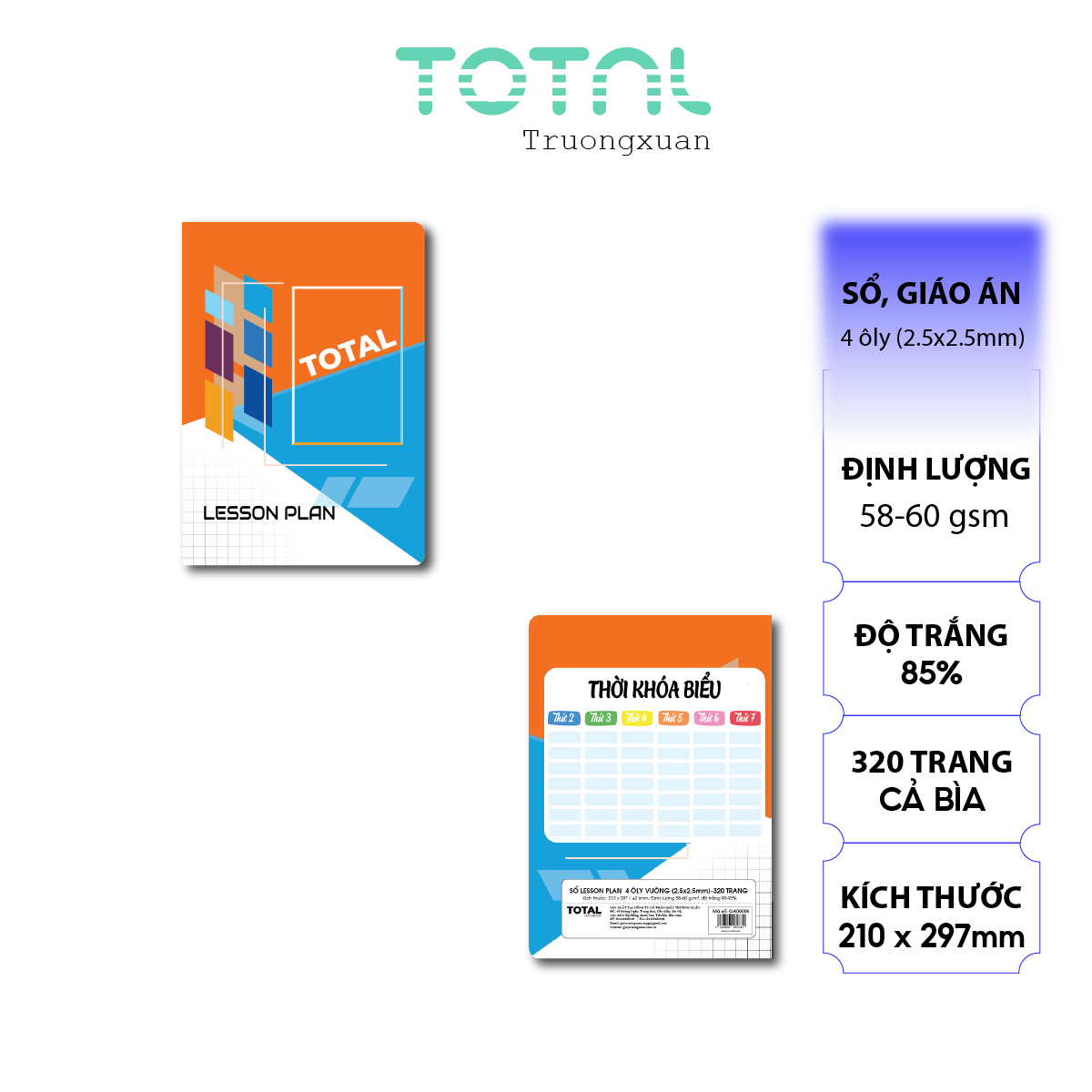 Sổ Lesson Plan 4 ôly 320 trang