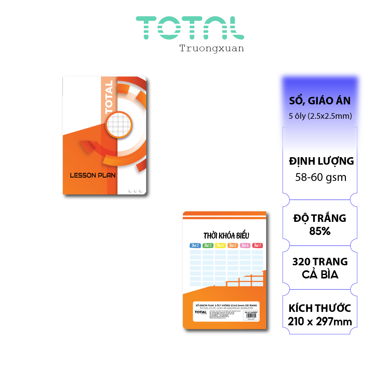 Sổ Lesson Plan 5 ôly 320 trang