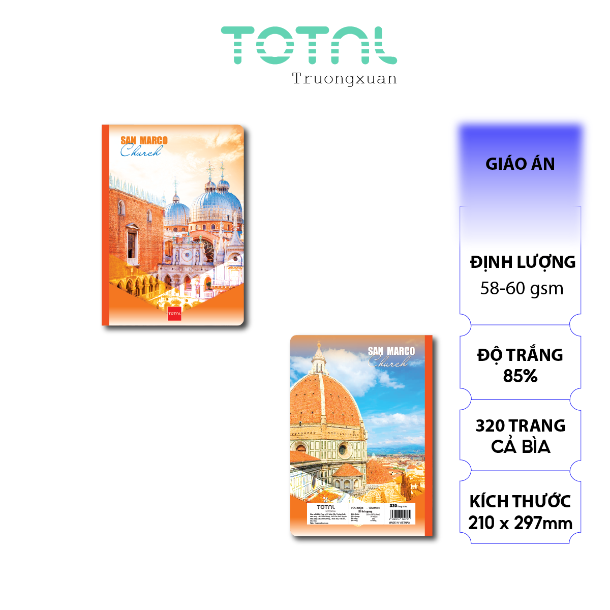 Sổ Tourism Kẻ ngang Total 320 trang