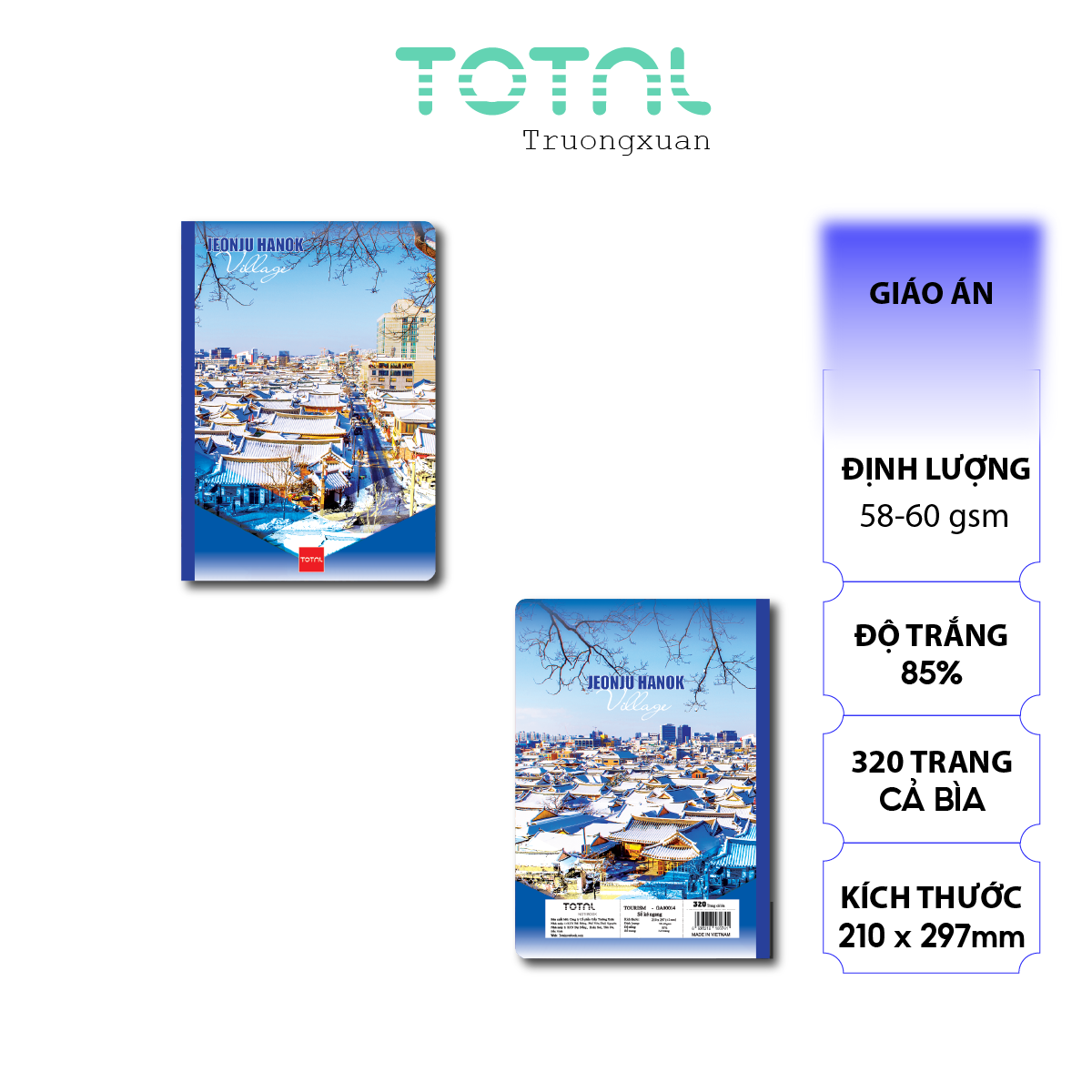 Sổ Tourism Kẻ ngang Total 320 trang