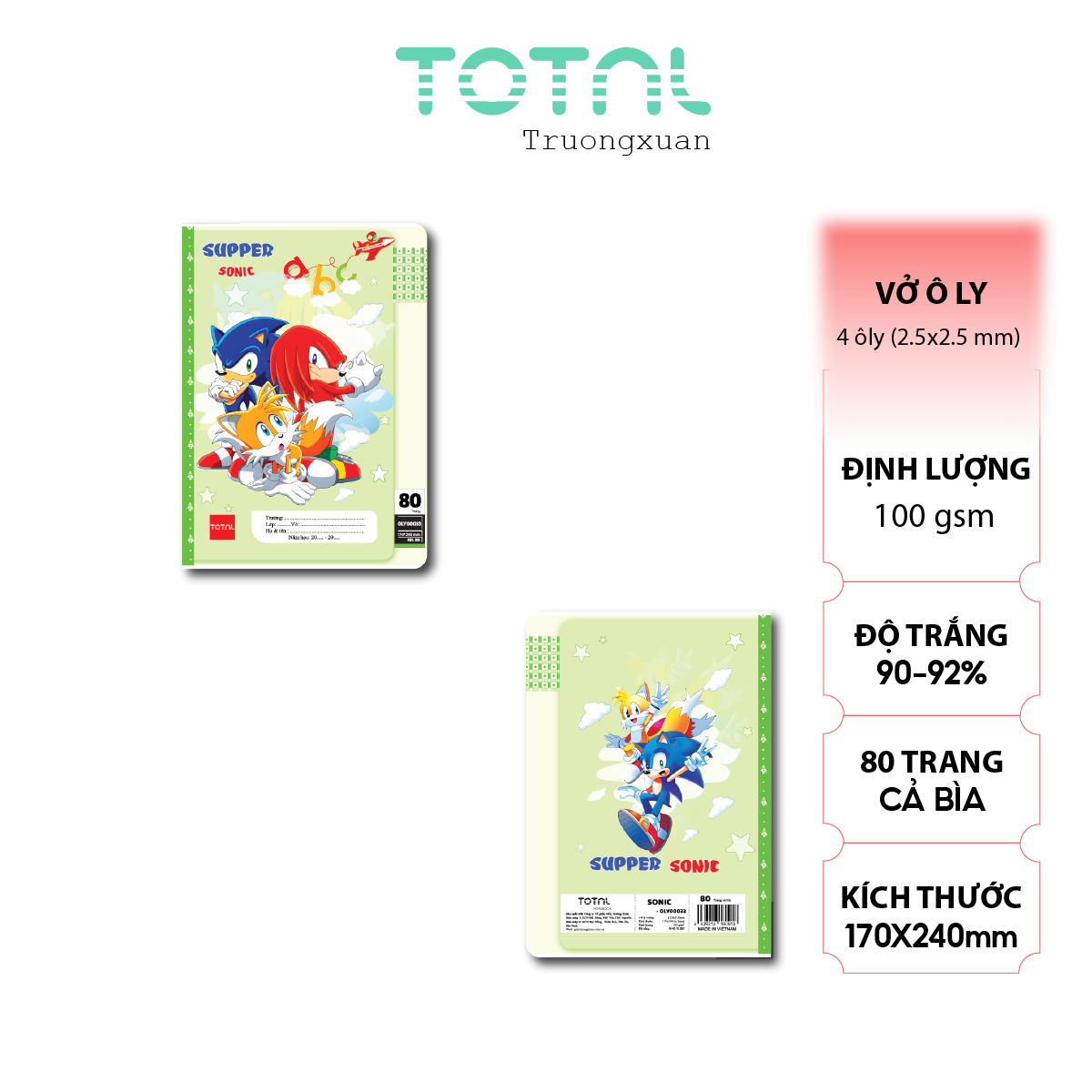 Vở oly Total Sonic 80 trang 4 ôly