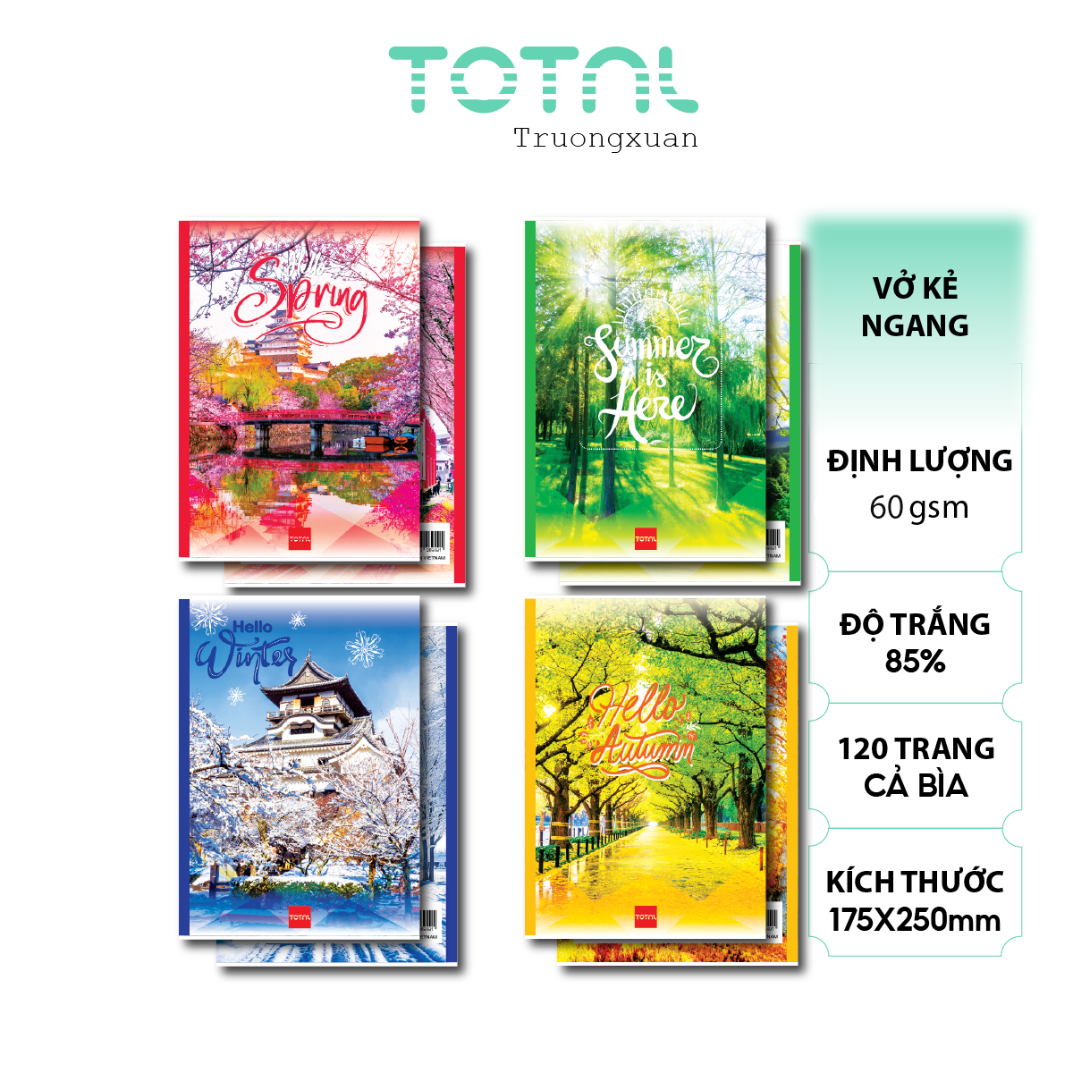 Vở kẻ ngang Total The Season Series 120 trang