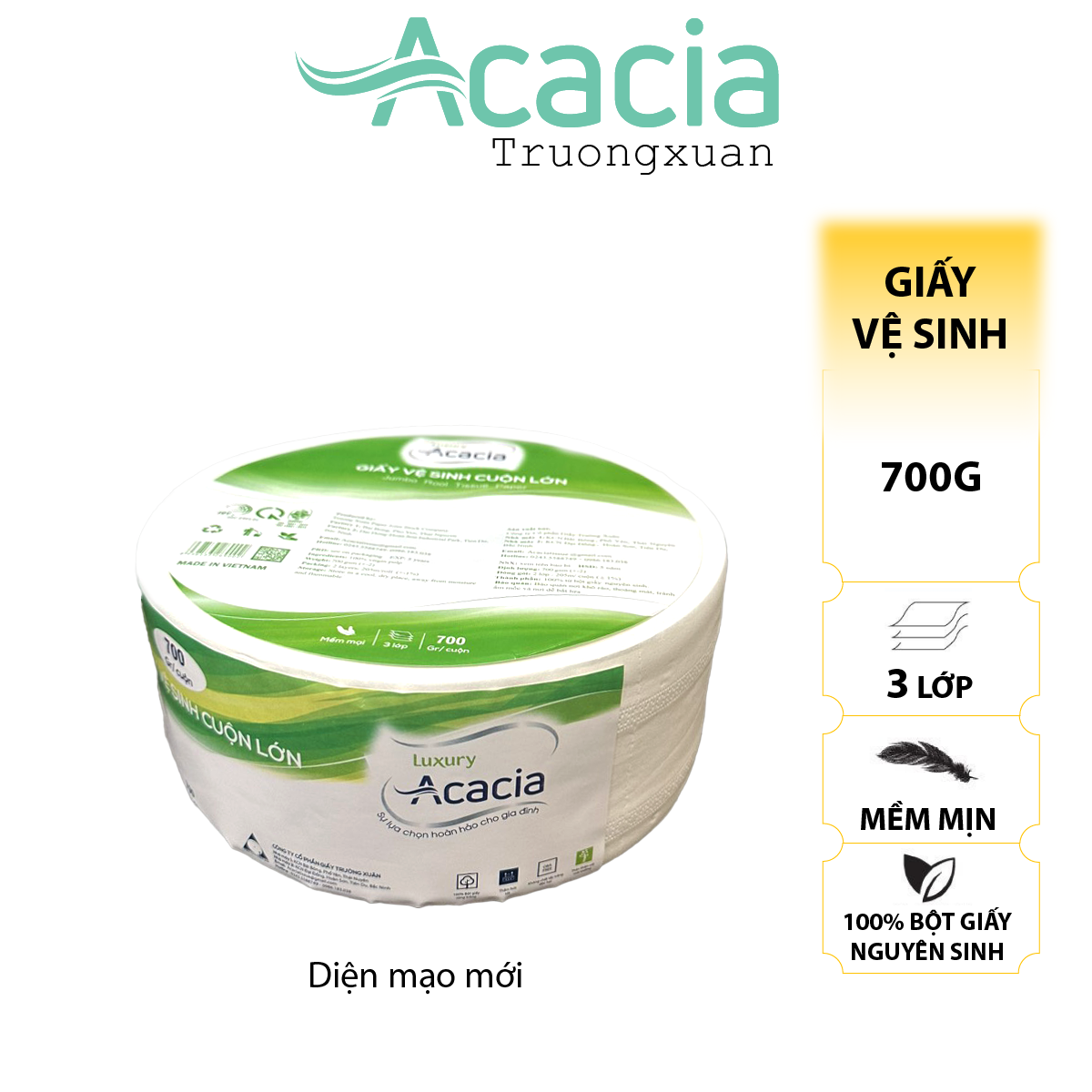 Giấy vệ sinh cuộn lớn Acacia