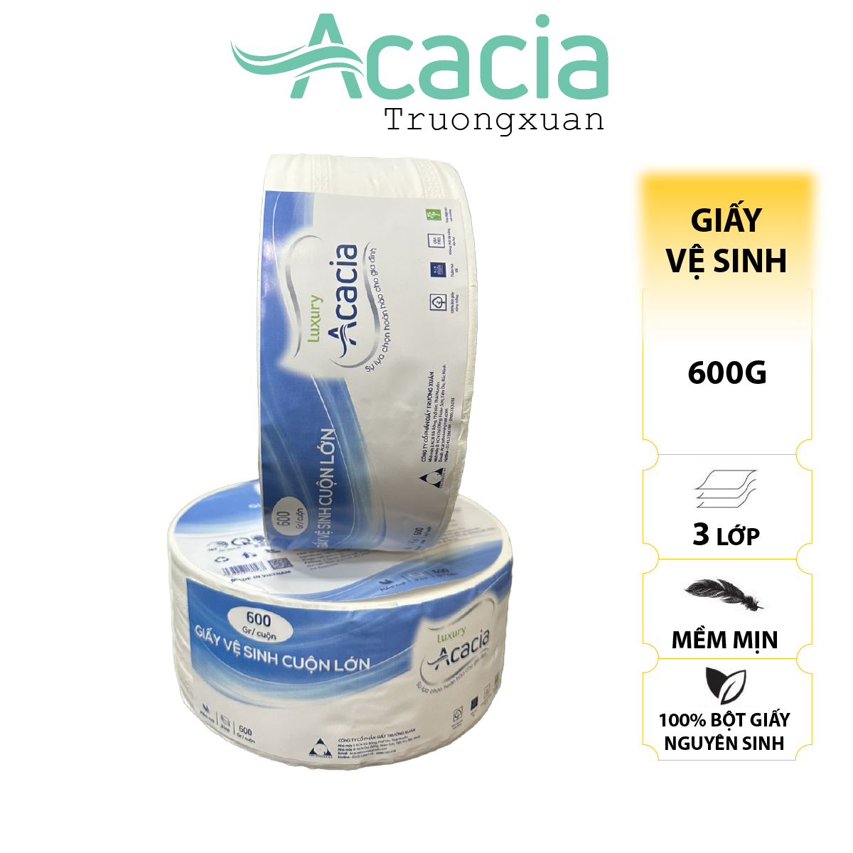 Giấy vệ sinh cuộn lớn Acacia