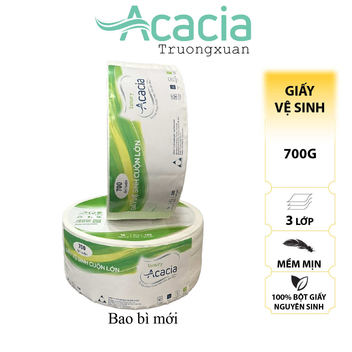 Giấy vệ sinh cuộn lớn Acacia