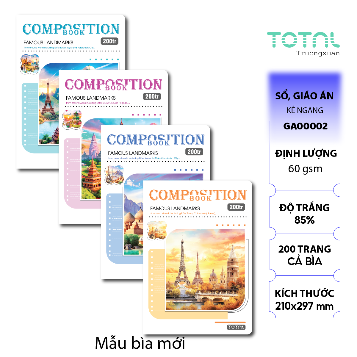 Sổ Country Total 200 trang GA00002