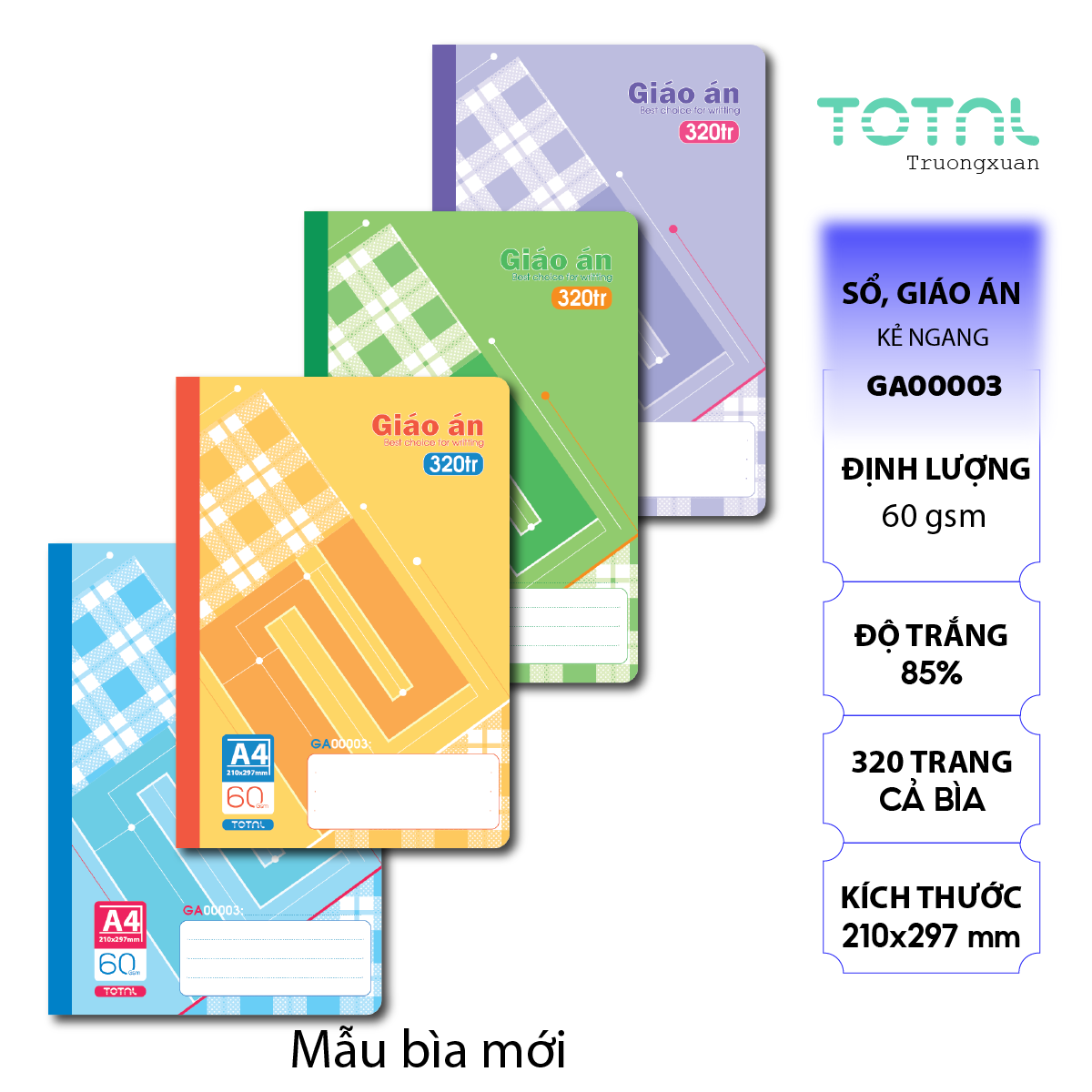 Giáo án kẻ ngang Total 320 trang GA00003