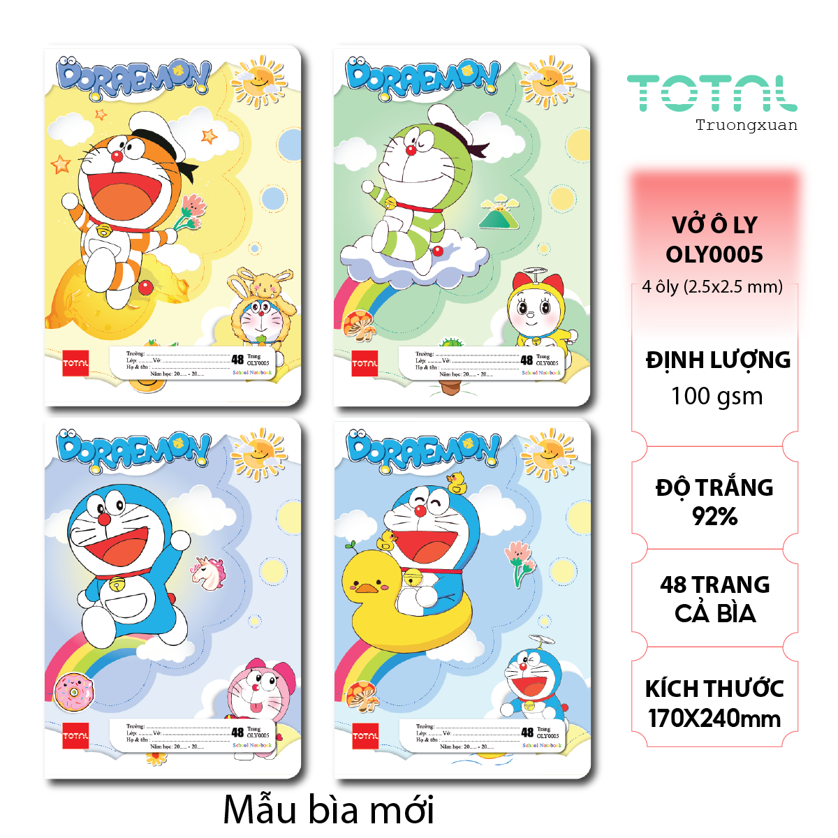 Vở oly Total Doraemon.02 48 trang 4 ôly