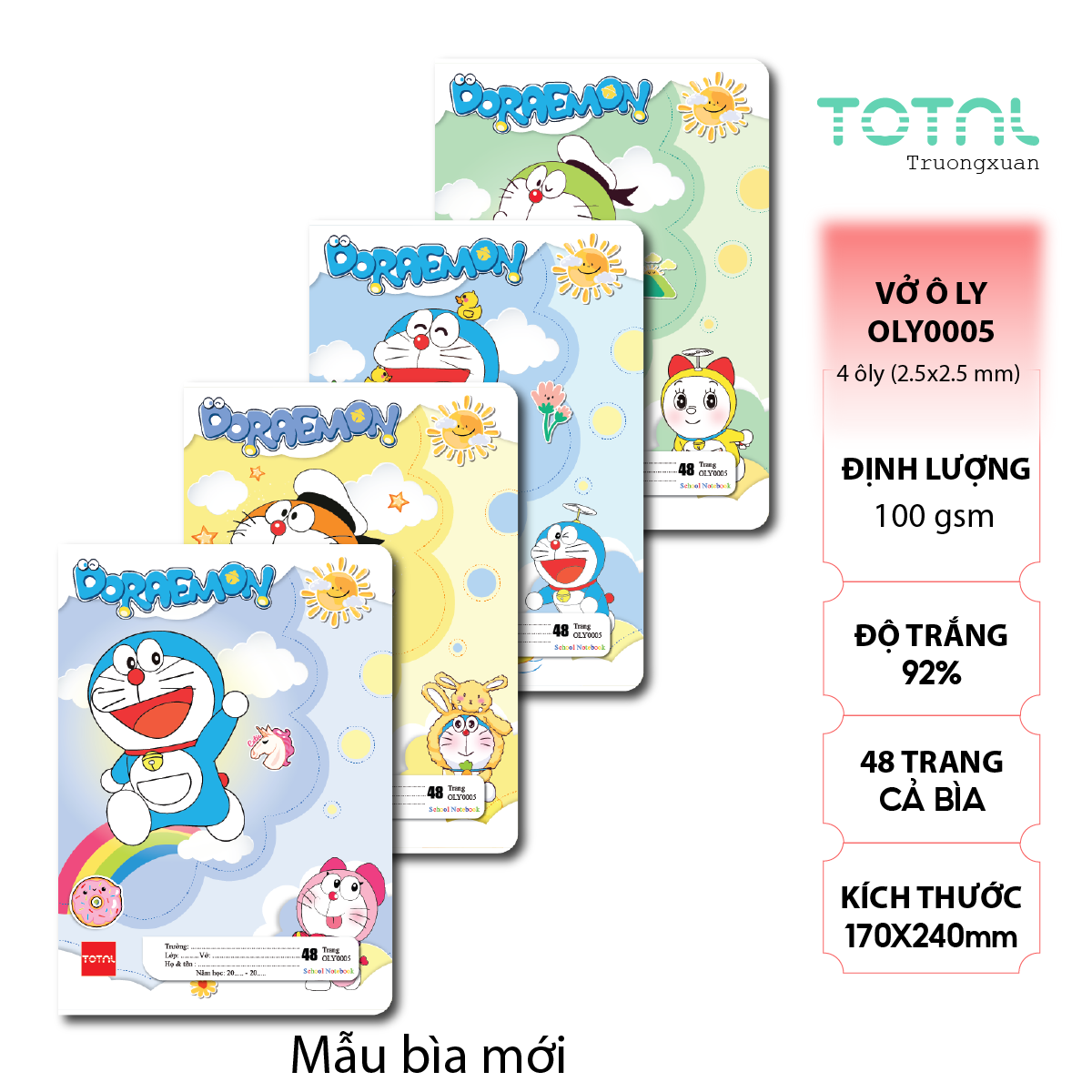 Vở oly Total Doraemon.02 48 trang 4 ôly