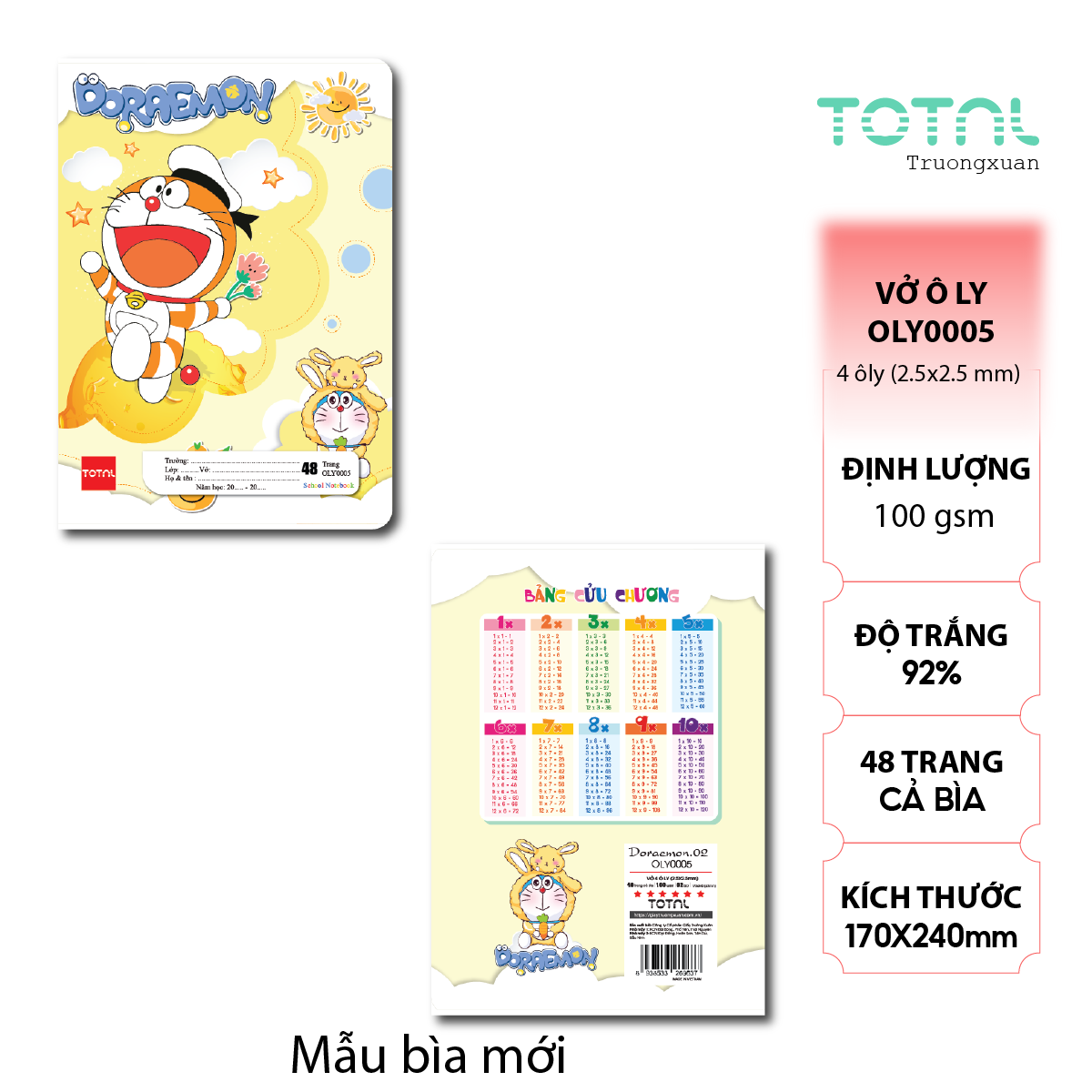 Vở oly Total Doraemon.02 48 trang 4 ôly