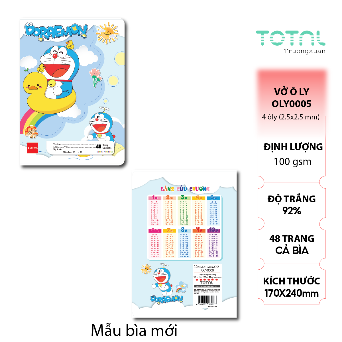 Vở oly Total Doraemon.02 48 trang 4 ôly