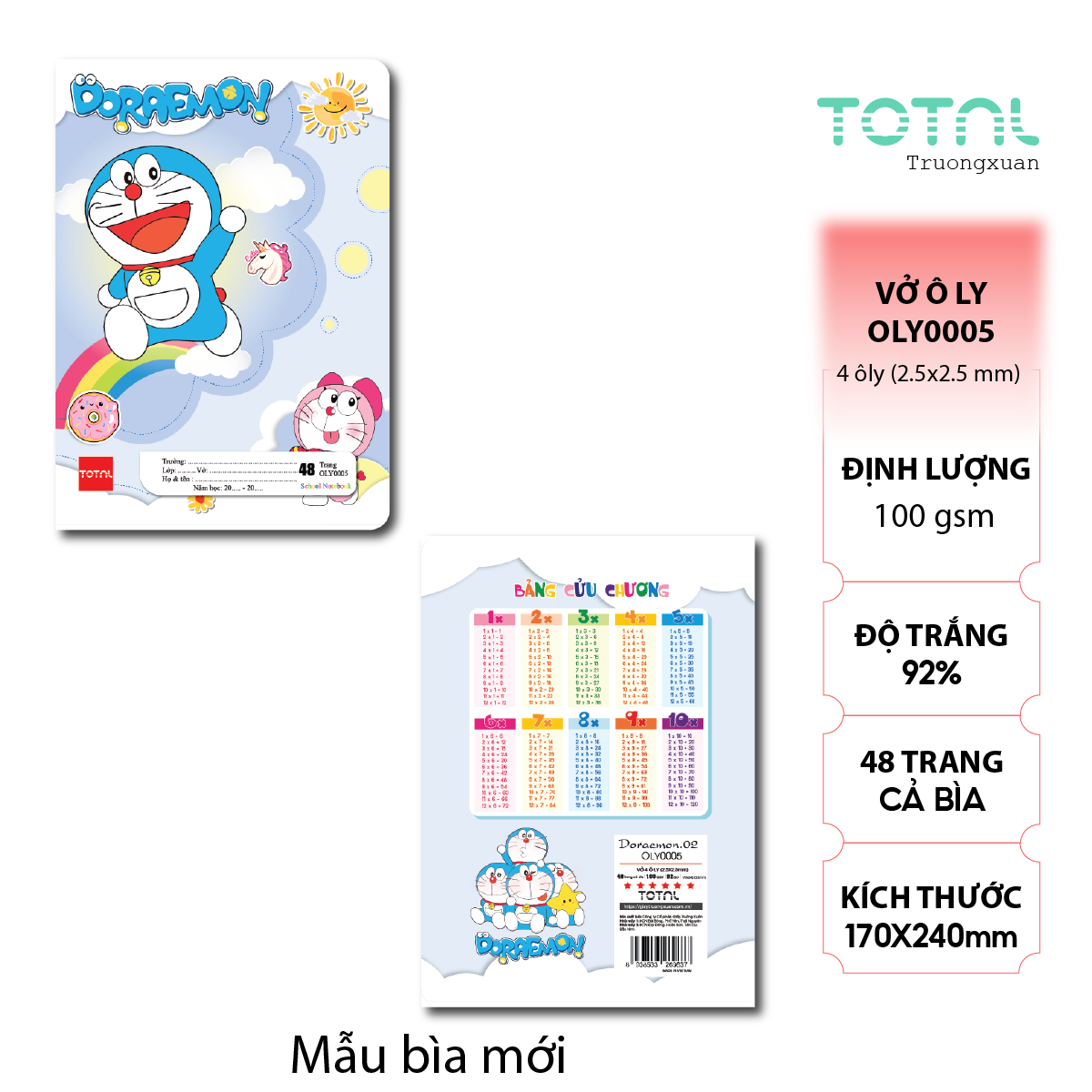 Vở oly Total Doraemon.02 48 trang 4 ôly