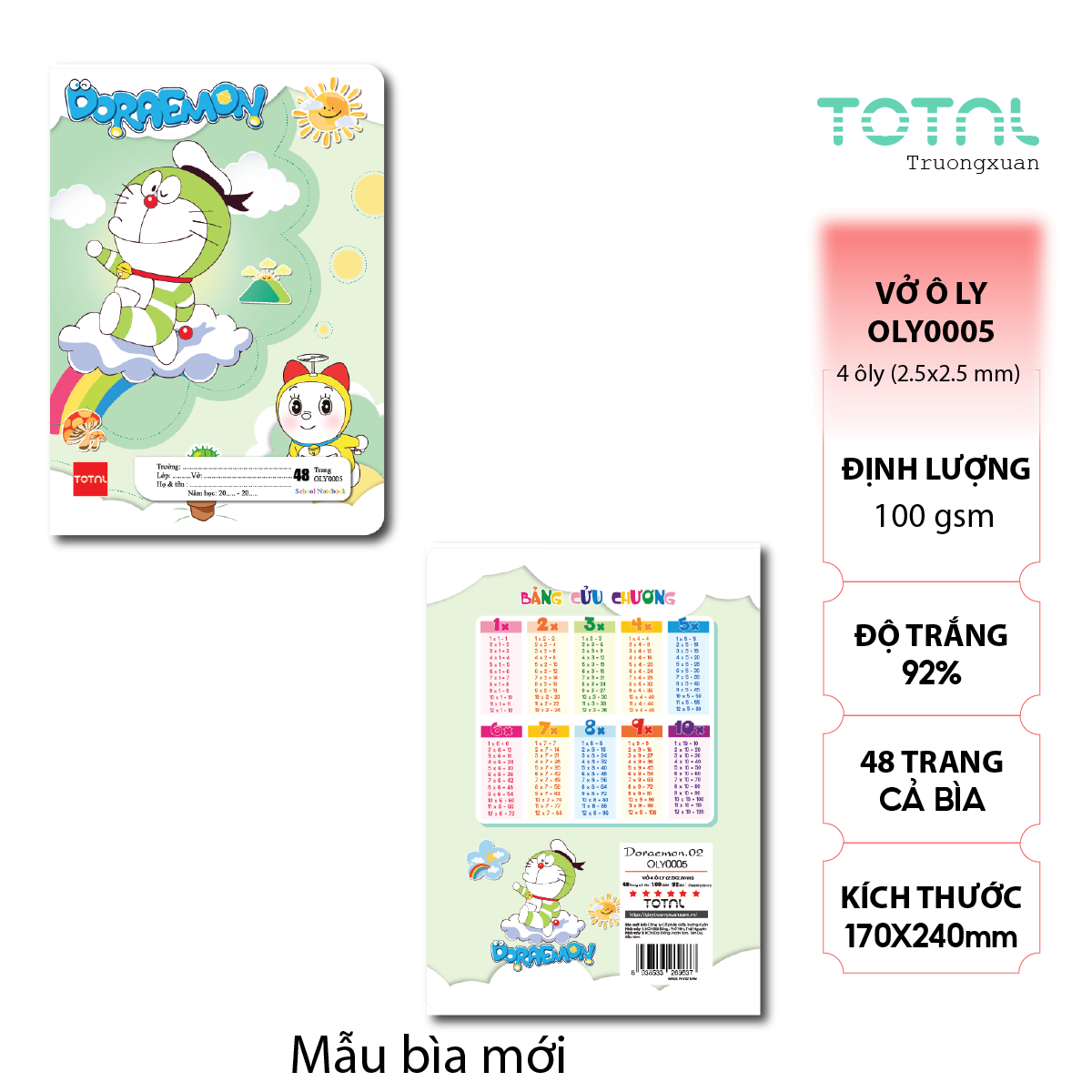 Vở oly Total Doraemon.02 48 trang 4 ôly