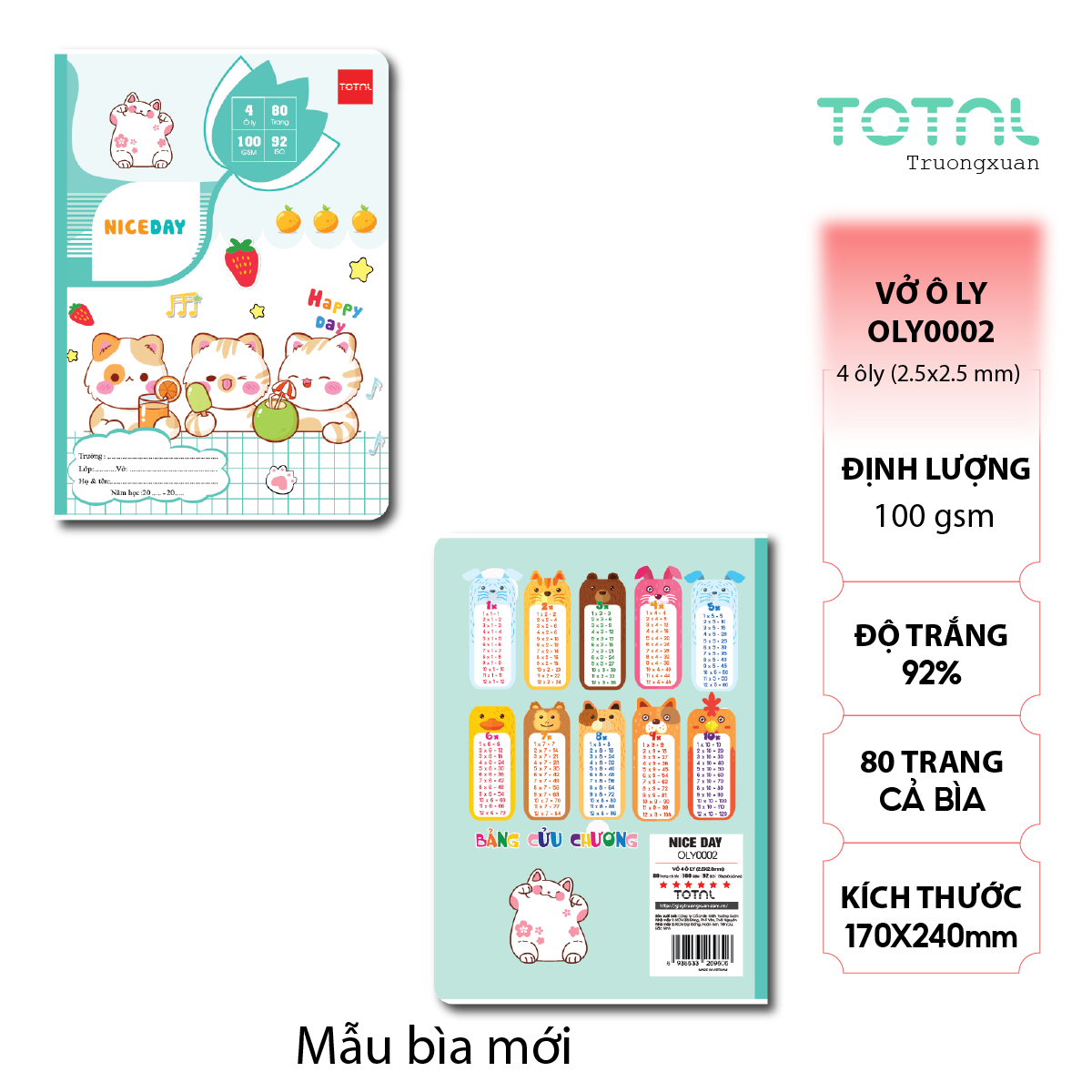 Vở oly Total Space 80 trang 4 ôly