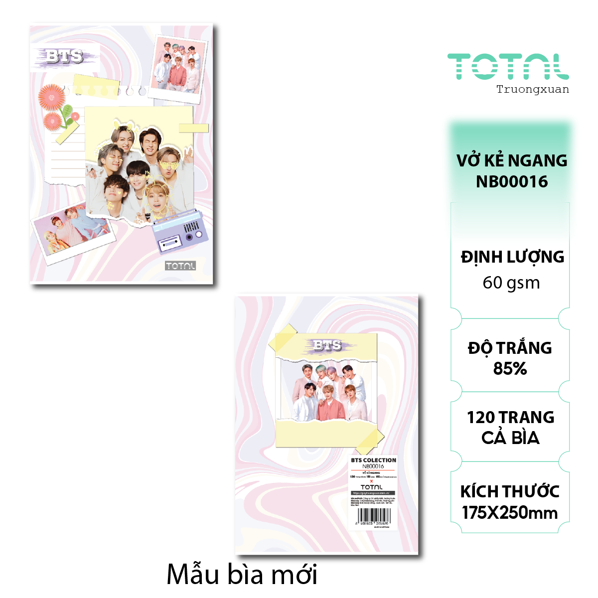 Vở kẻ ngang Total BTS Series 120 trang