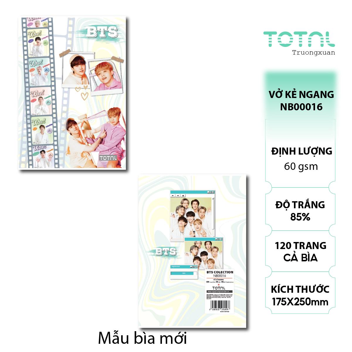 Vở kẻ ngang Total BTS Series 120 trang