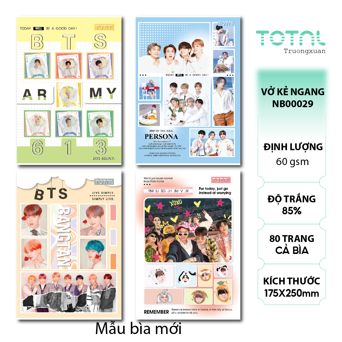 Vở kẻ ngang Total BTS Series 80 trang
