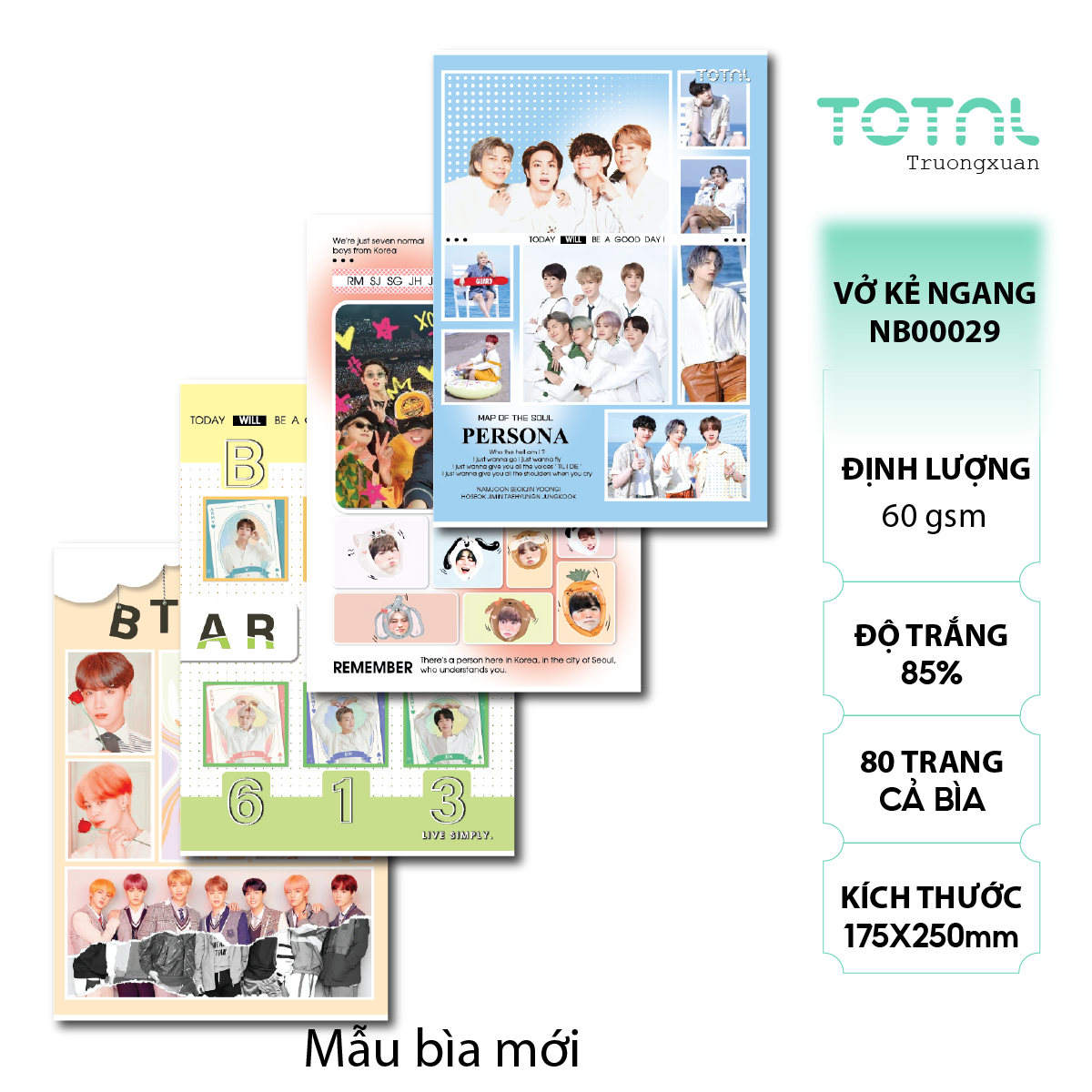 Vở kẻ ngang Total BTS Series 80 trang
