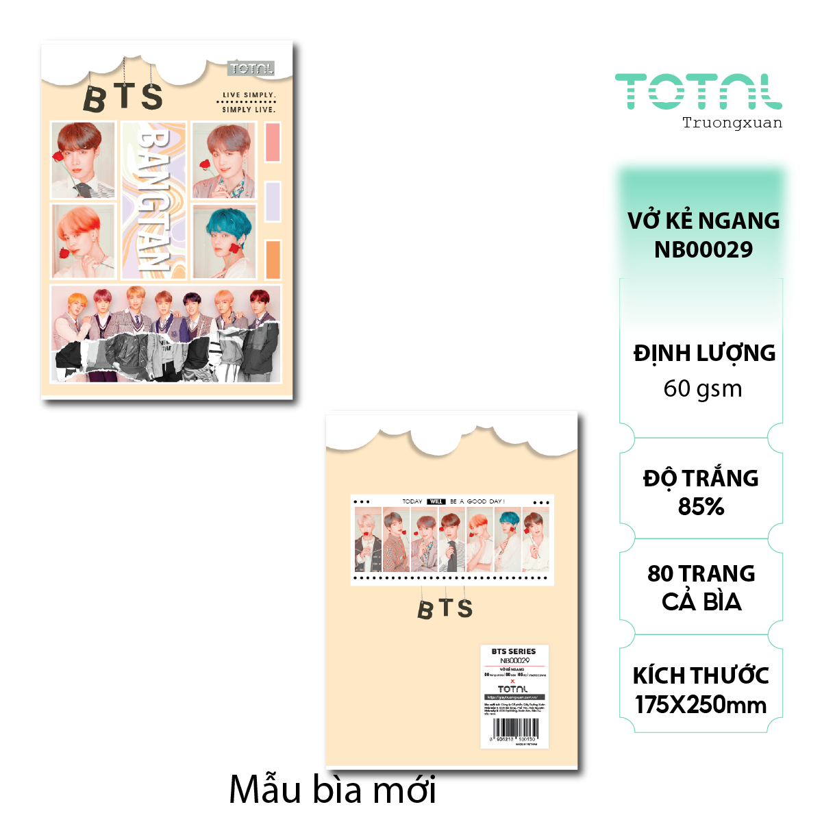 Vở kẻ ngang Total BTS Series 80 trang