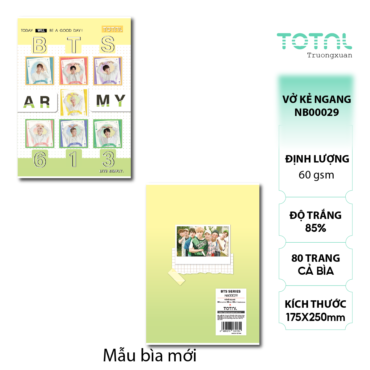Vở kẻ ngang Total BTS Series 80 trang