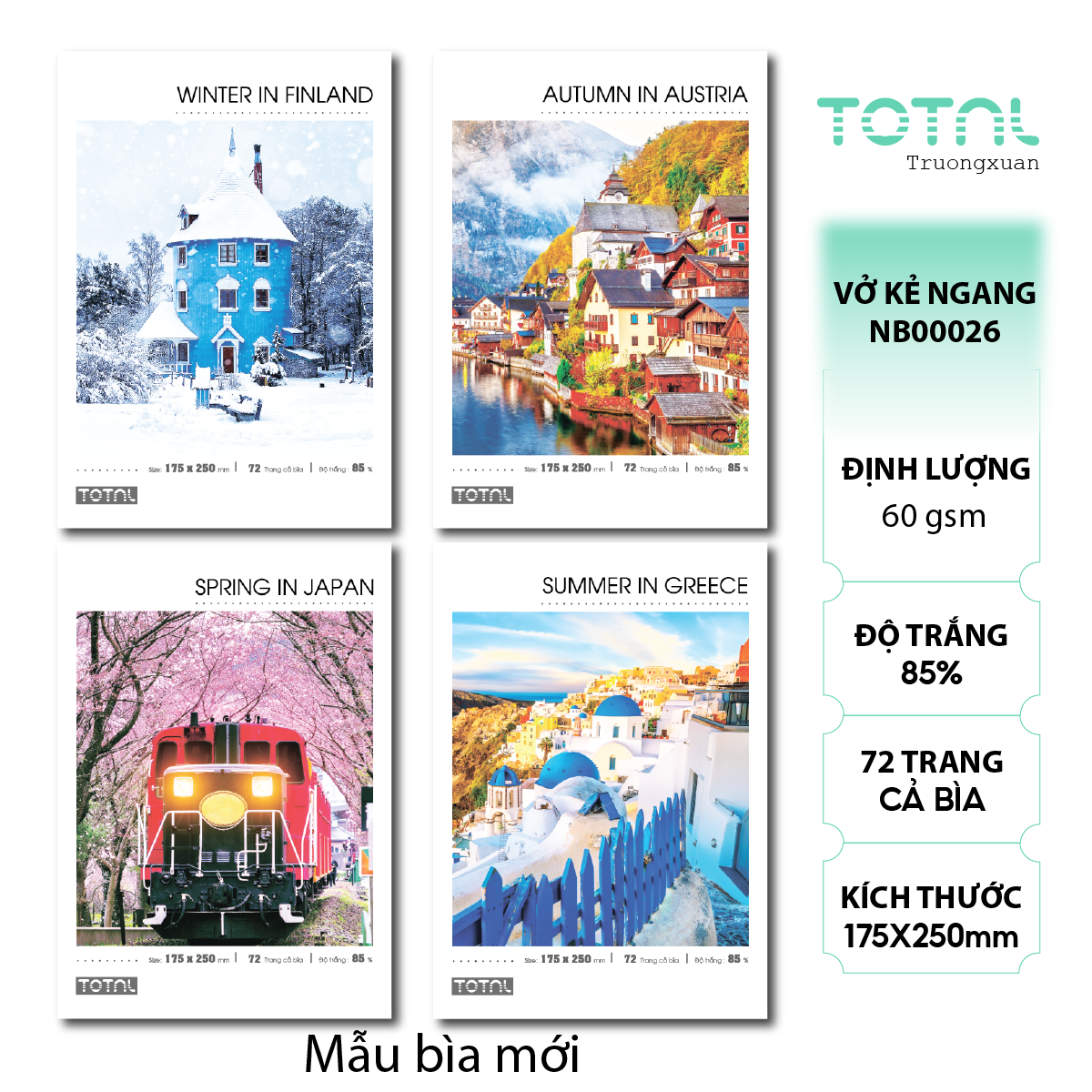 Vở kẻ ngang Total Season.02 72 trang