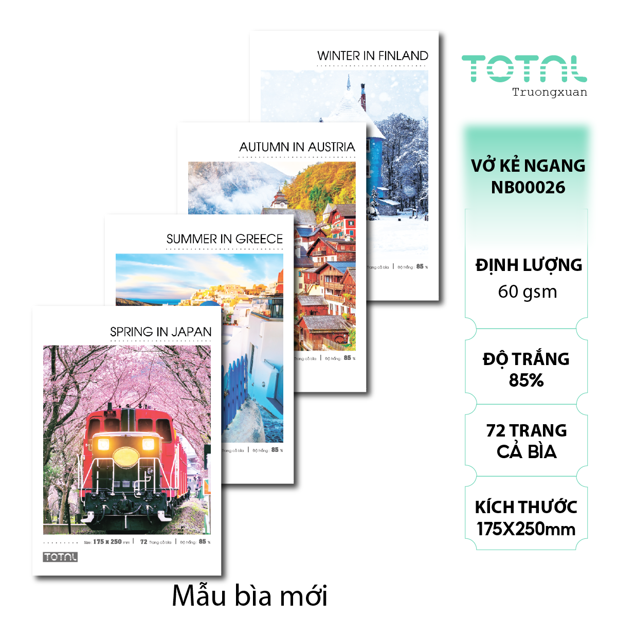 Vở kẻ ngang Total Season.02 72 trang