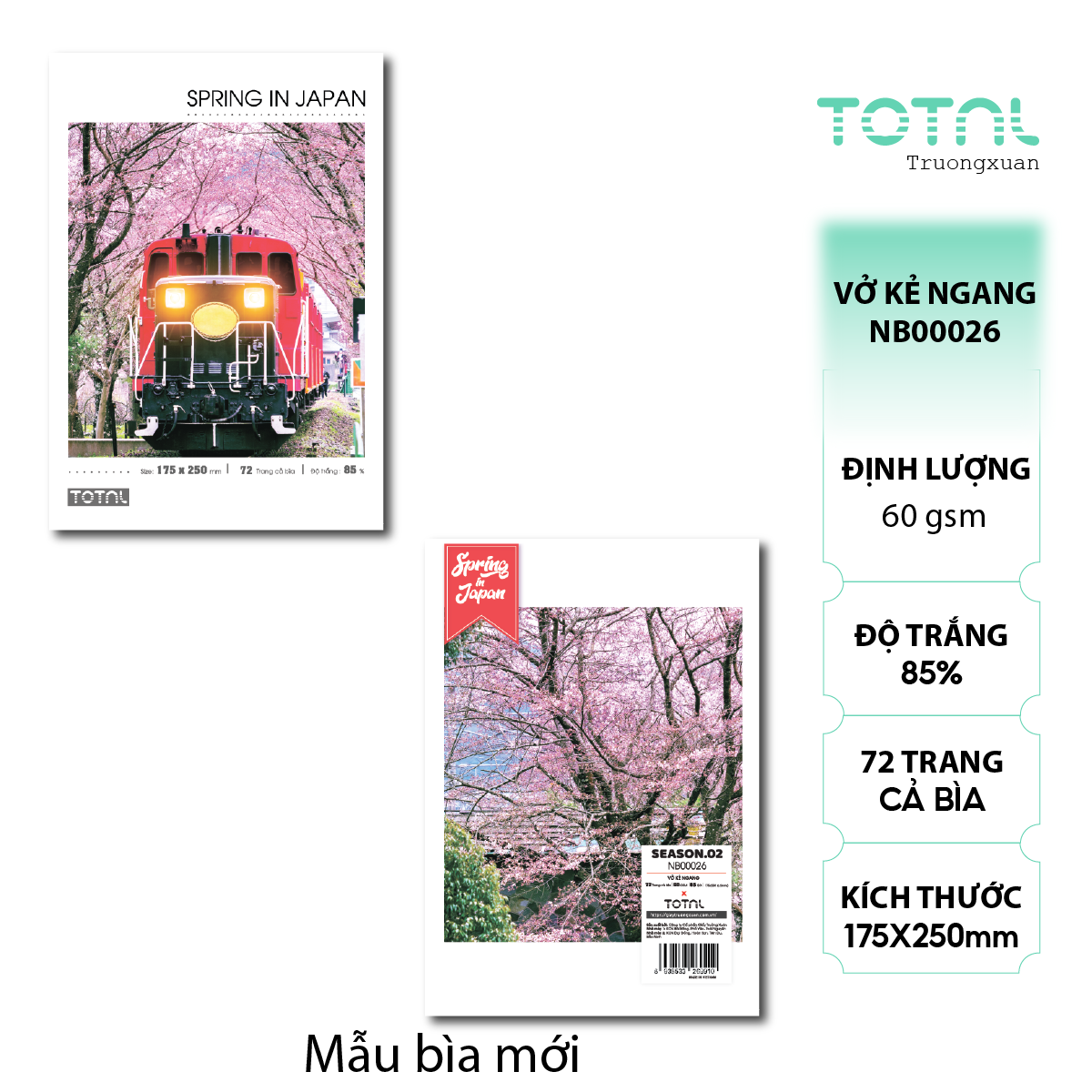 Vở kẻ ngang Total Season.02 72 trang