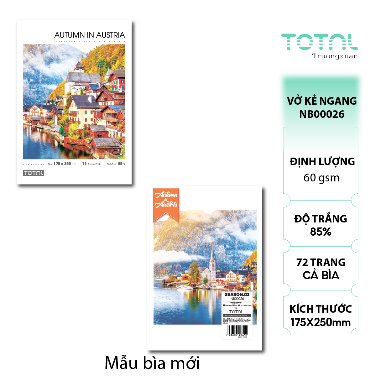 Vở kẻ ngang Total Season.02 72 trang