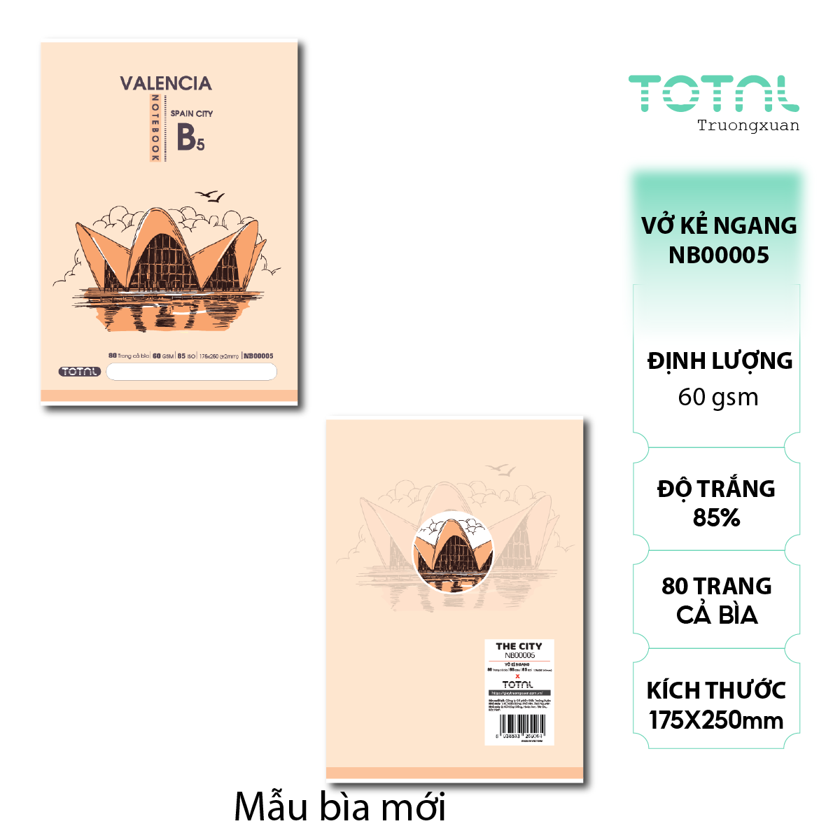Vở kẻ ngang Total The City Series 80 trang