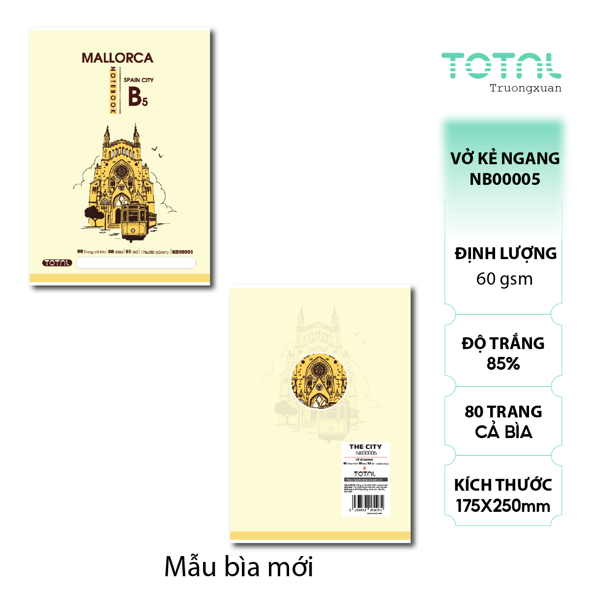 Vở kẻ ngang Total The City Series 80 trang