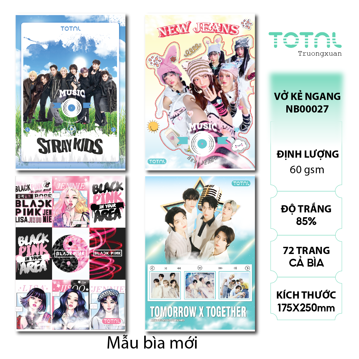 Vở kẻ ngang Total KPOP 72 trang