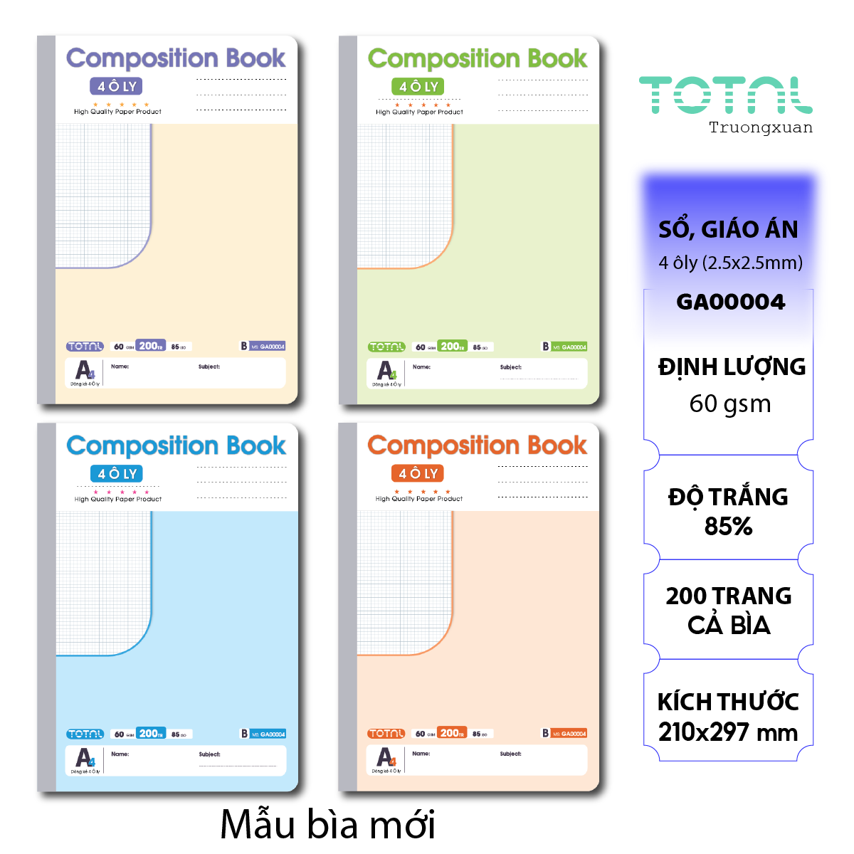 Sổ Lesson Plan 4 ôly 200 trang