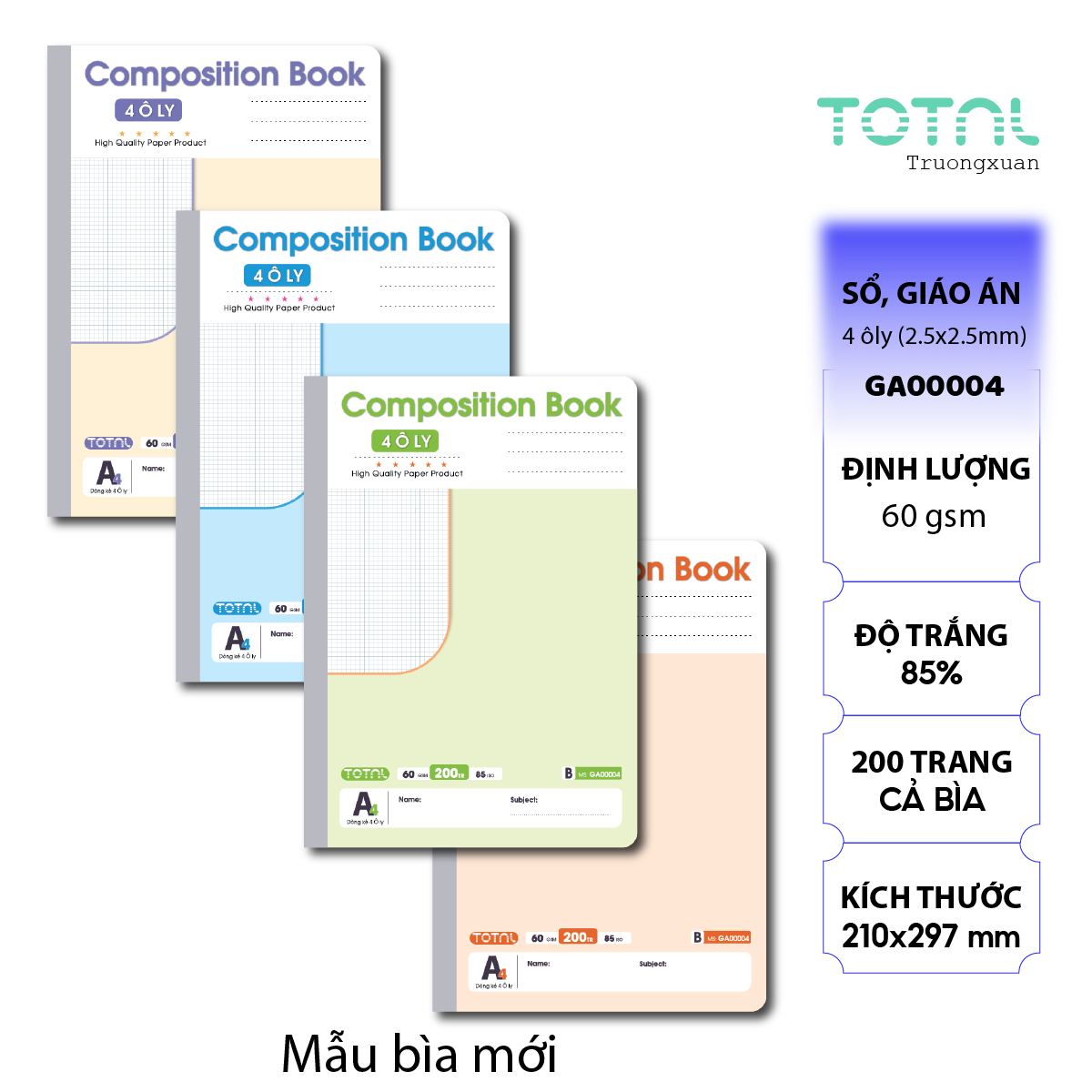 Sổ Lesson Plan 4 ôly 200 trang