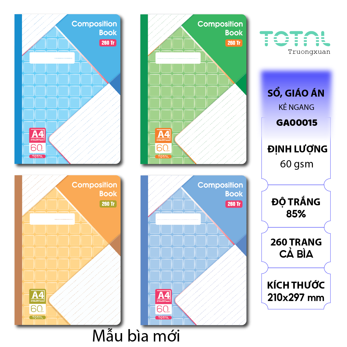 Sổ Lesson Plan kẻ ngang 260 trang