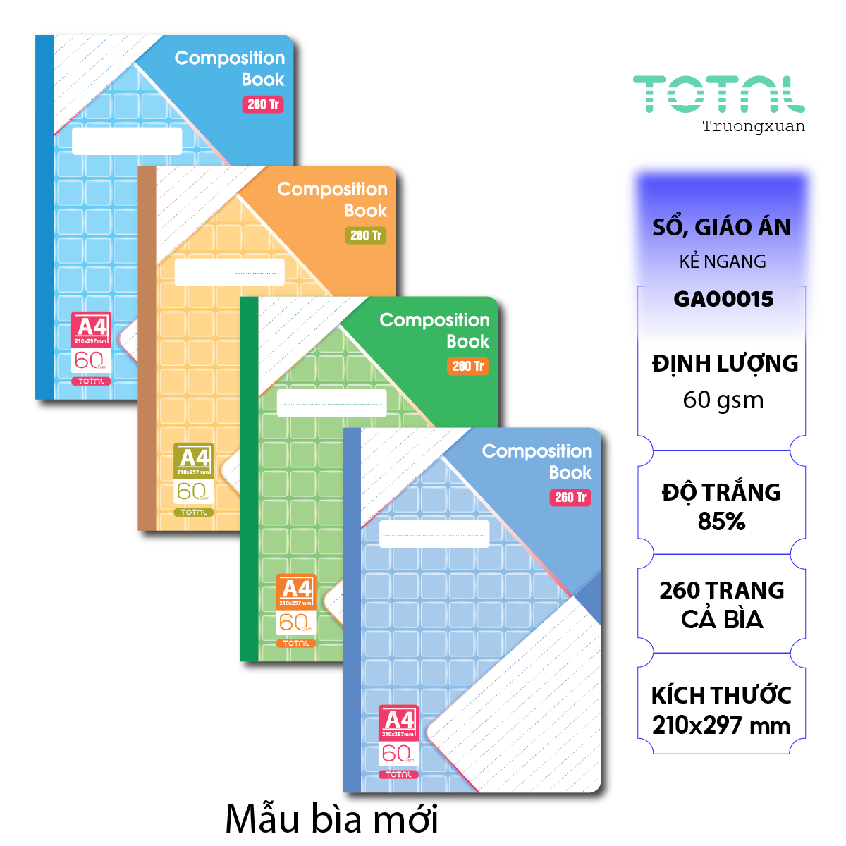 Sổ Lesson Plan kẻ ngang 260 trang