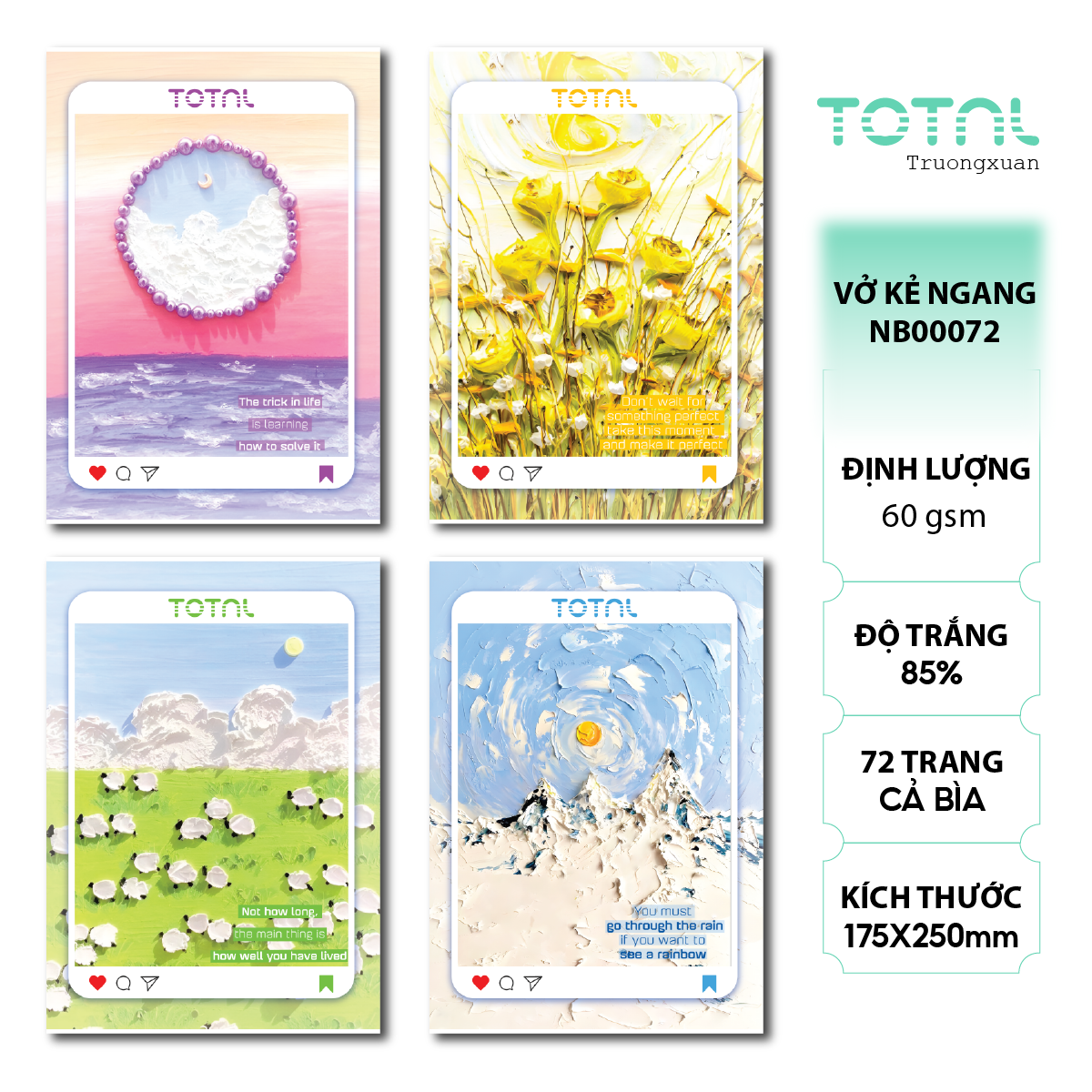 Vở kẻ ngang Total New Style 72 trang