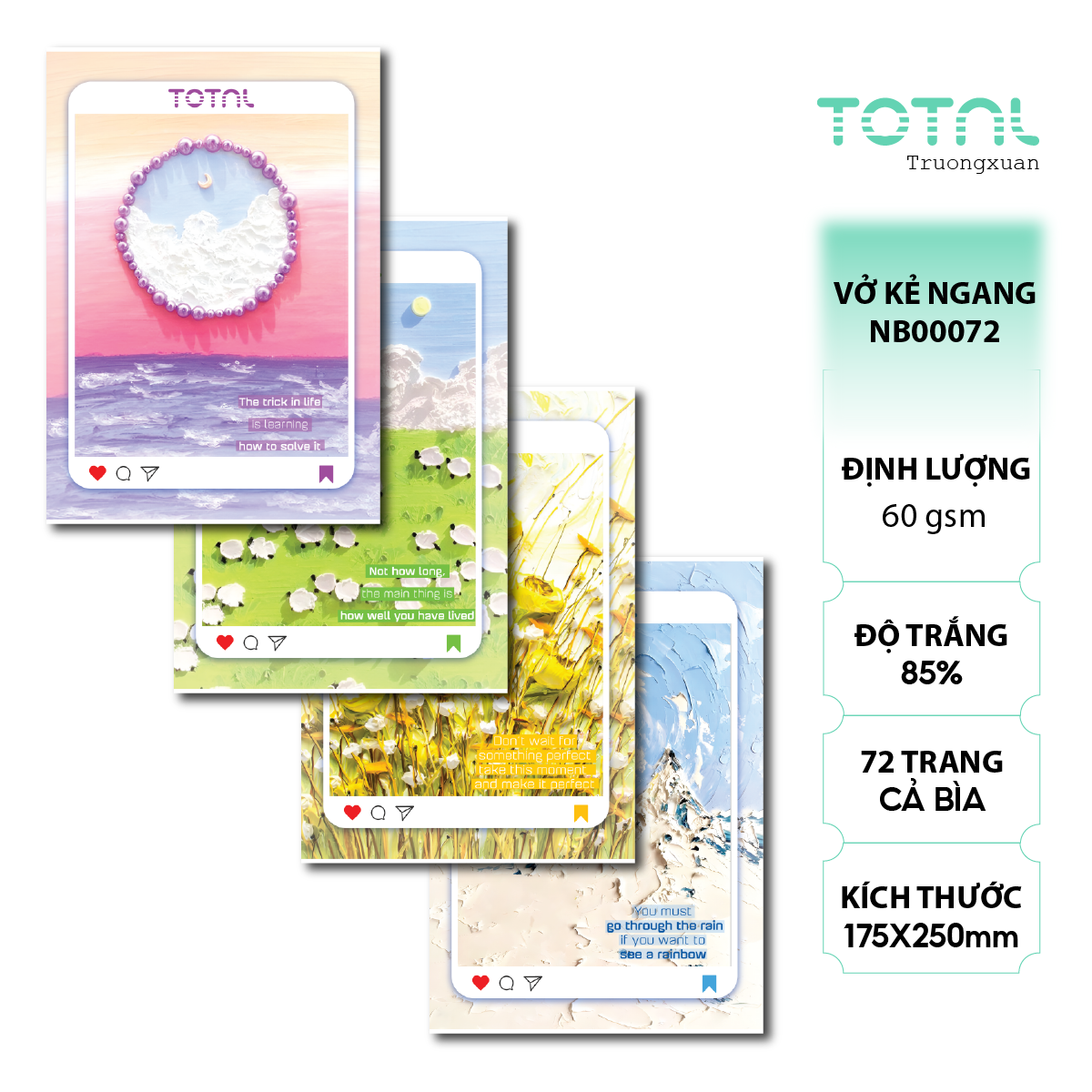 Vở kẻ ngang Total New Style 72 trang
