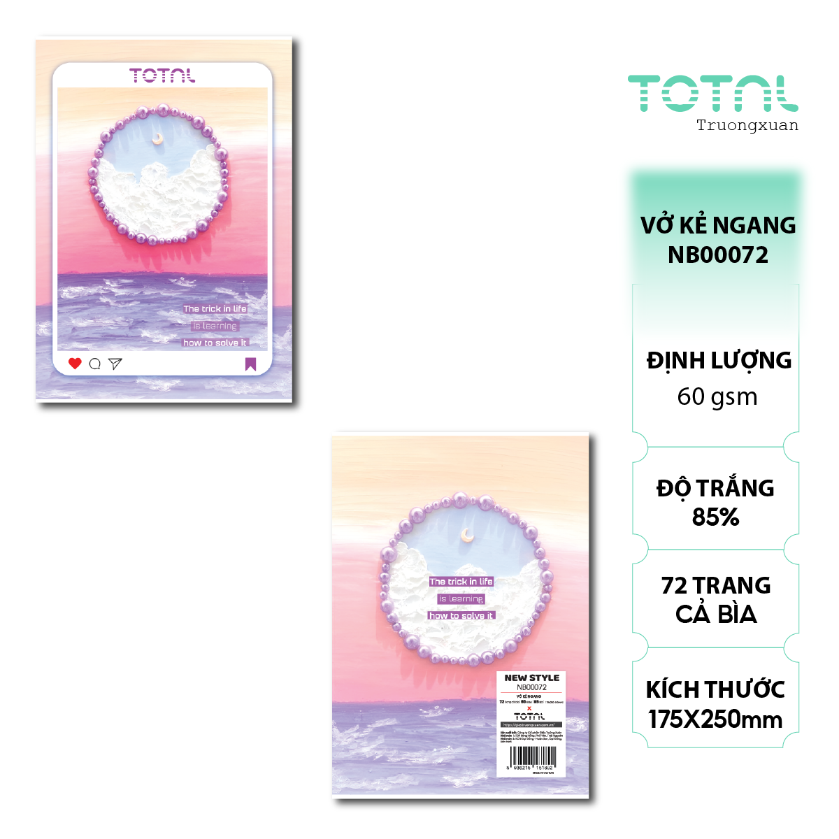 Vở kẻ ngang Total New Style 72 trang
