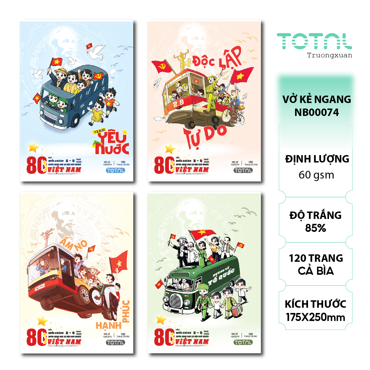 Vở kẻ ngang Total VIỆT NAM ƠI 120 trang