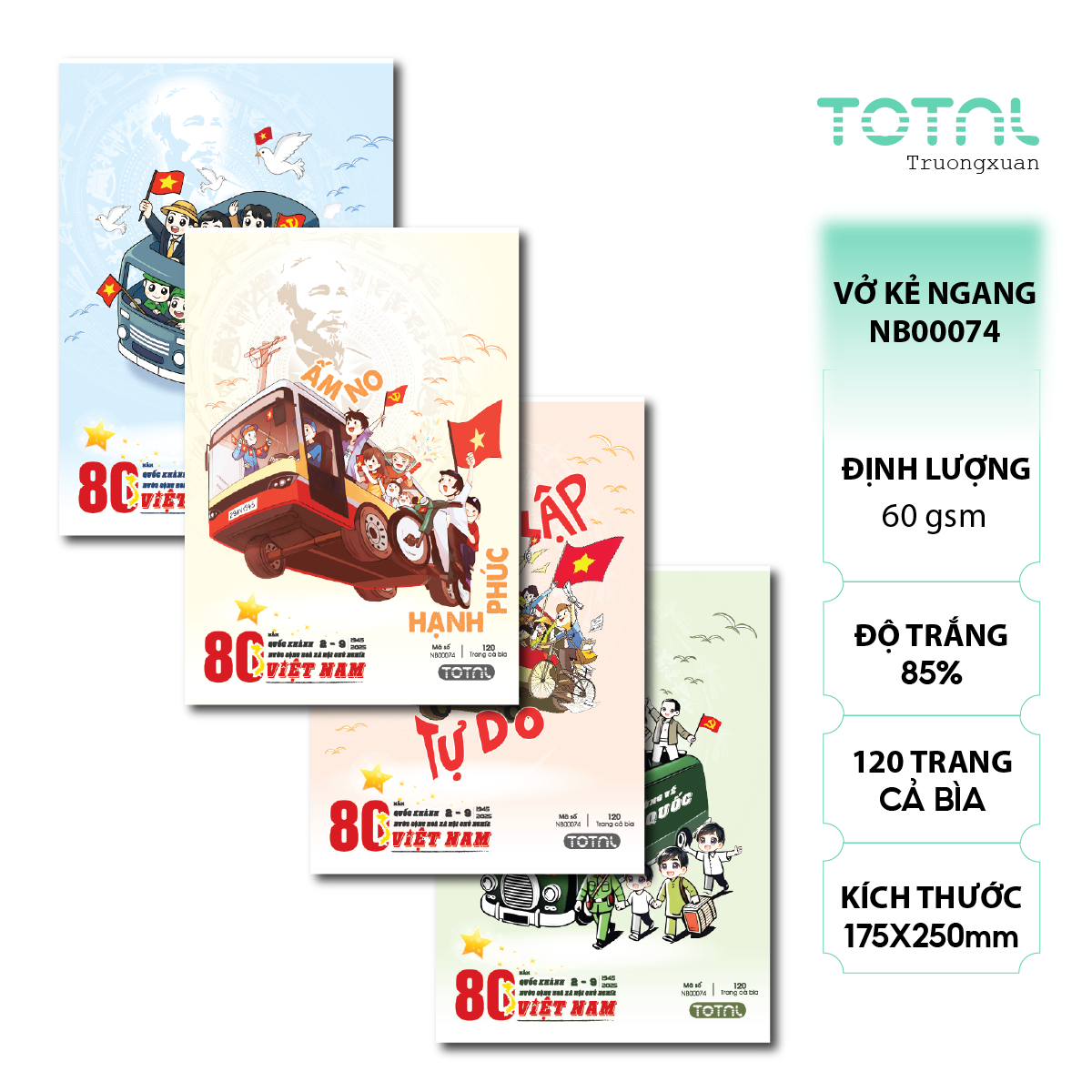 Vở kẻ ngang Total VIỆT NAM ƠI 120 trang