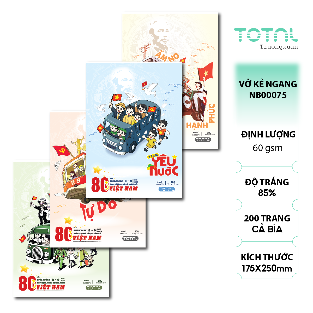 Vở kẻ ngang Total VIỆT NAM ƠI 200 trang