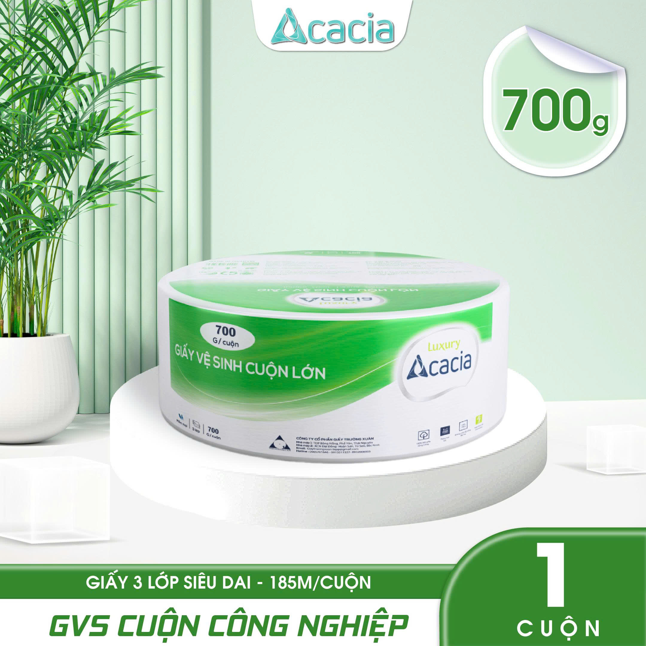 Giấy vệ sinh cuộn lớn Acacia