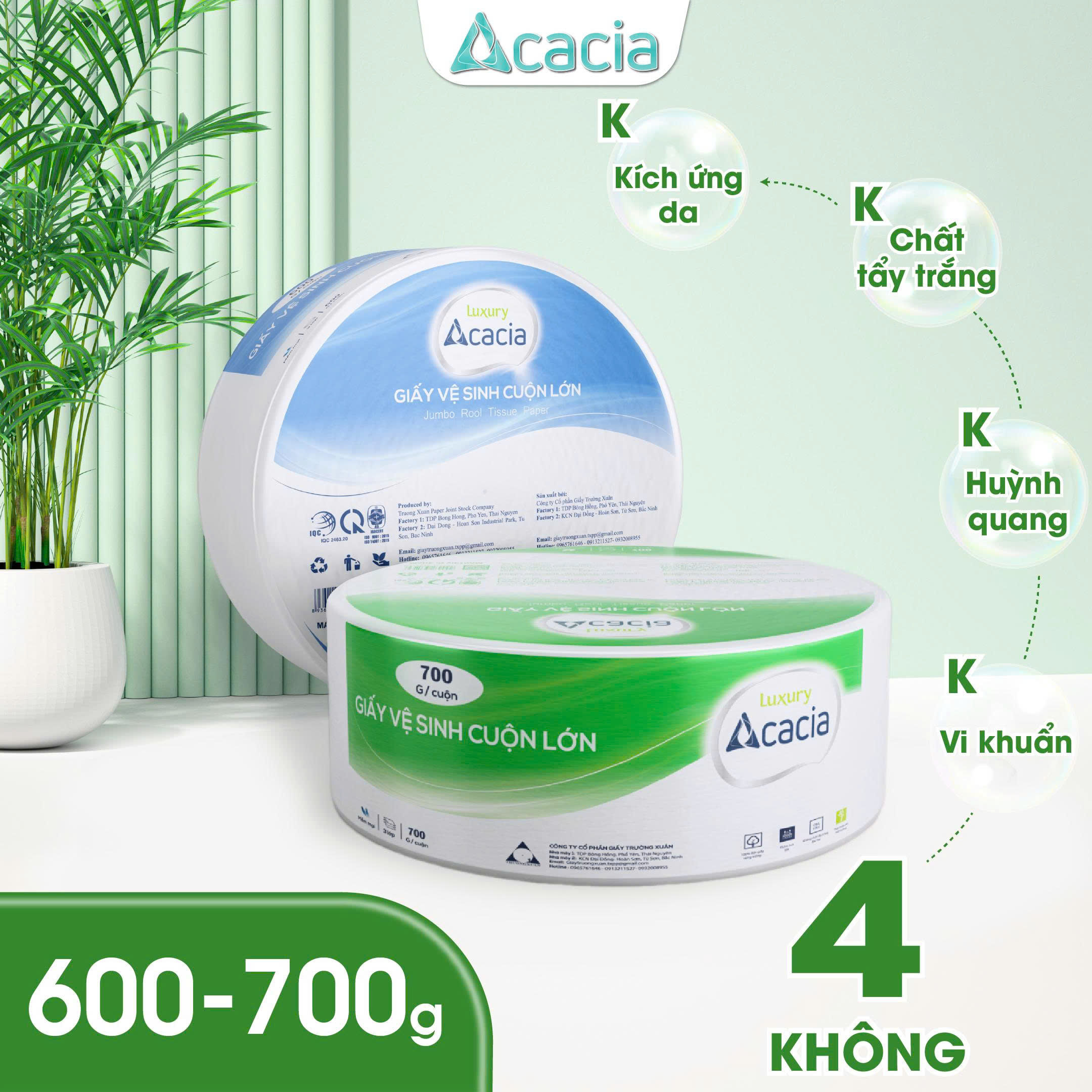 Giấy vệ sinh cuộn lớn Acacia