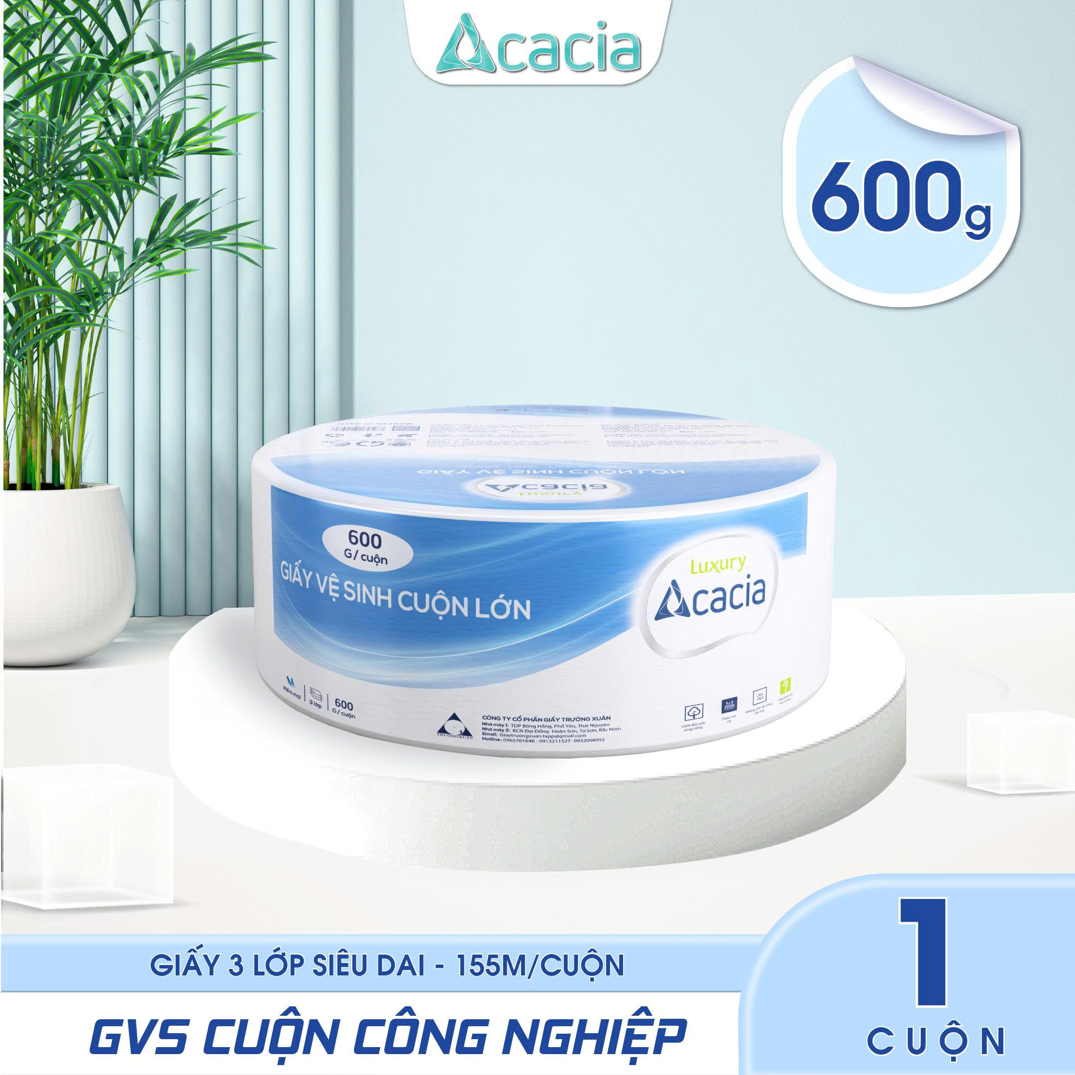 Giấy vệ sinh cuộn lớn Acacia