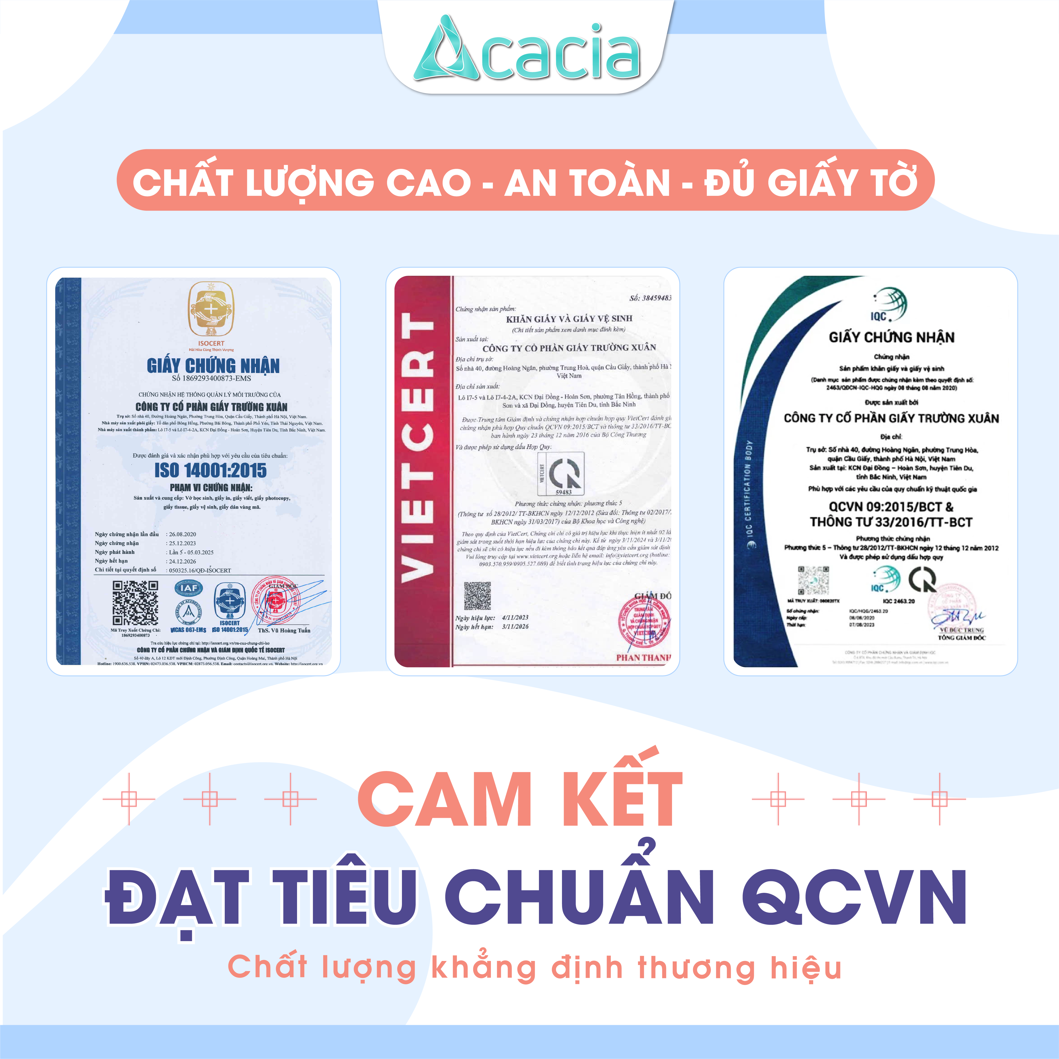 Giấy vệ sinh cuộn lớn Acacia