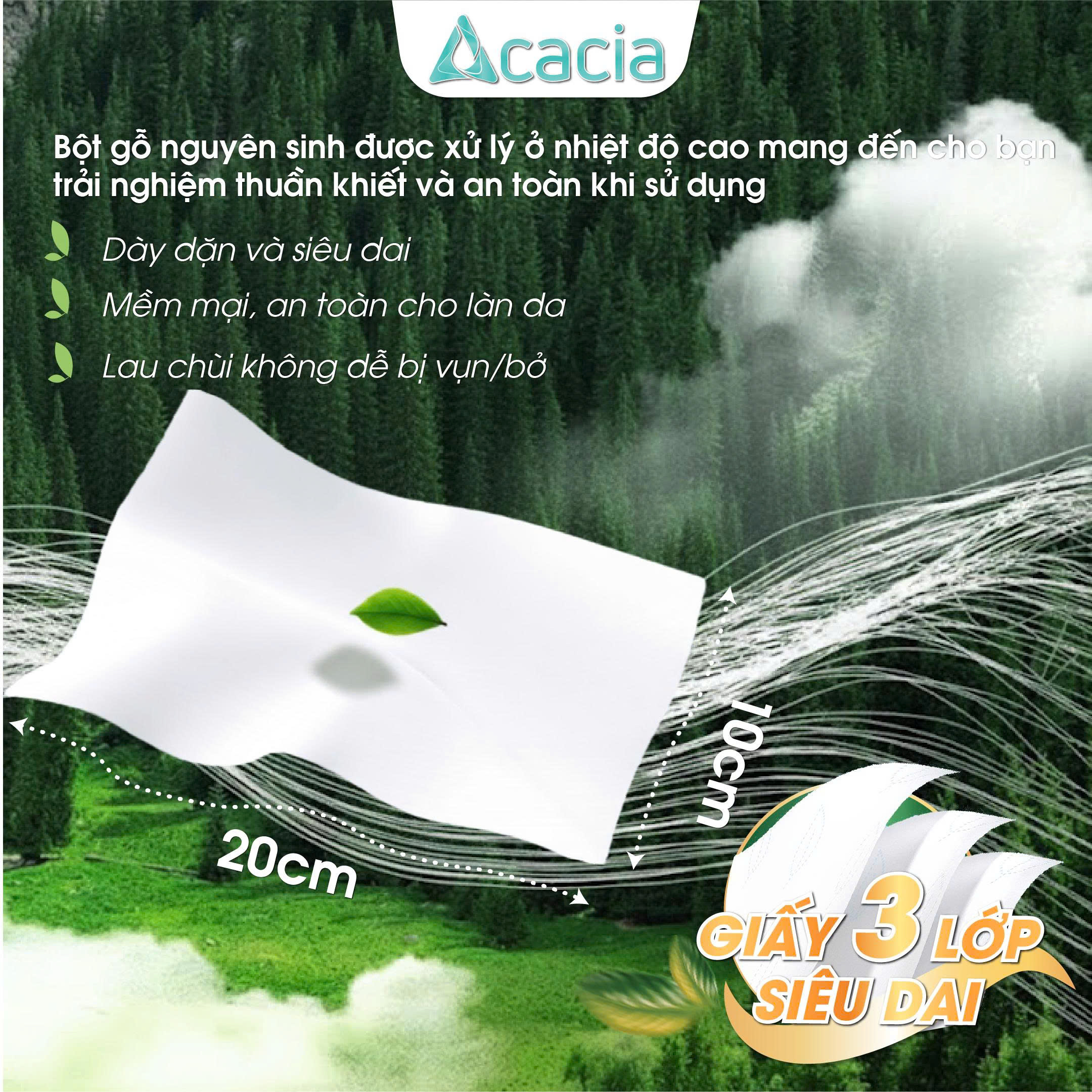Khăn Rút Xốp Acacia 1 kg tem Hồng