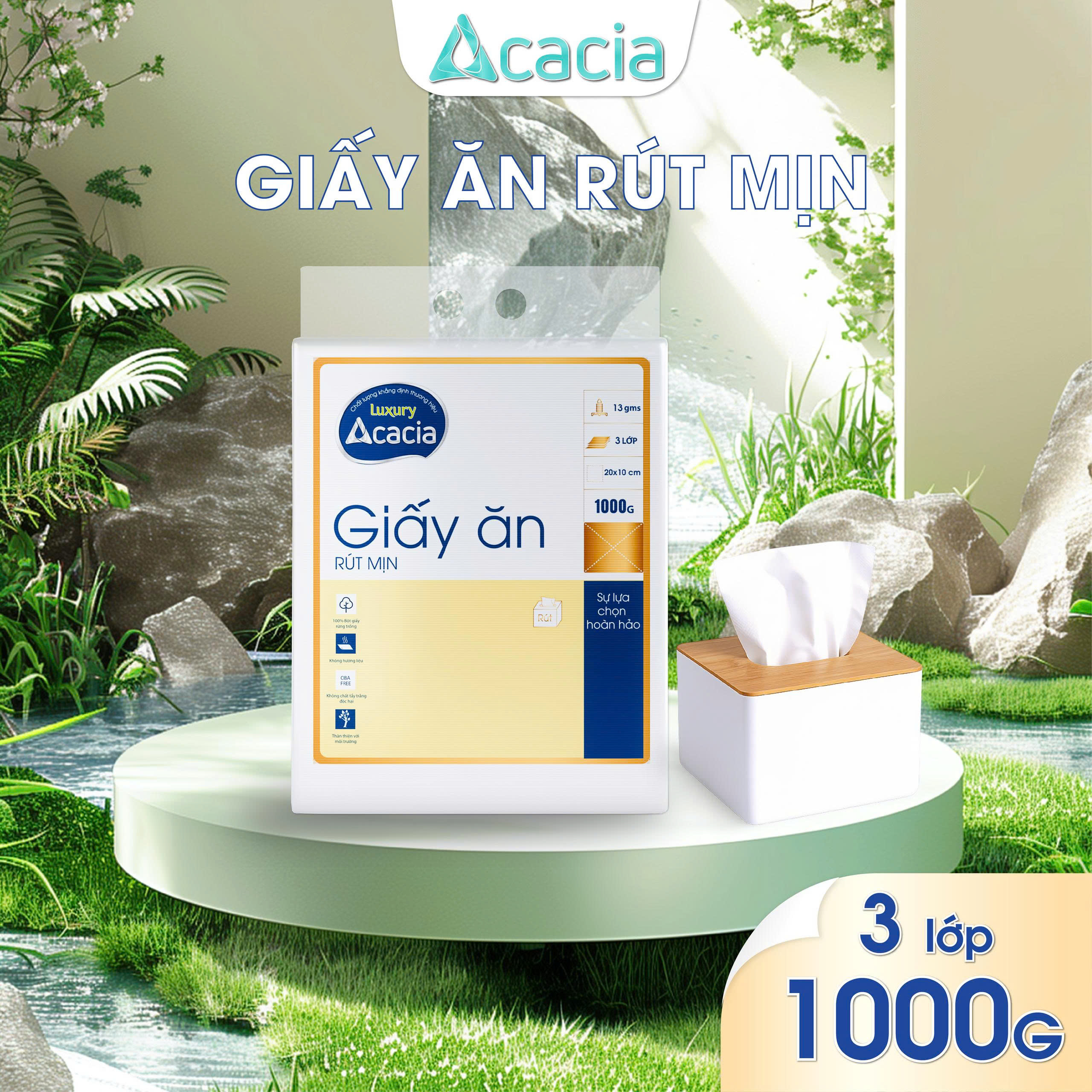 Khăn Rút Mịn Acacia 1 kg tem Vàng