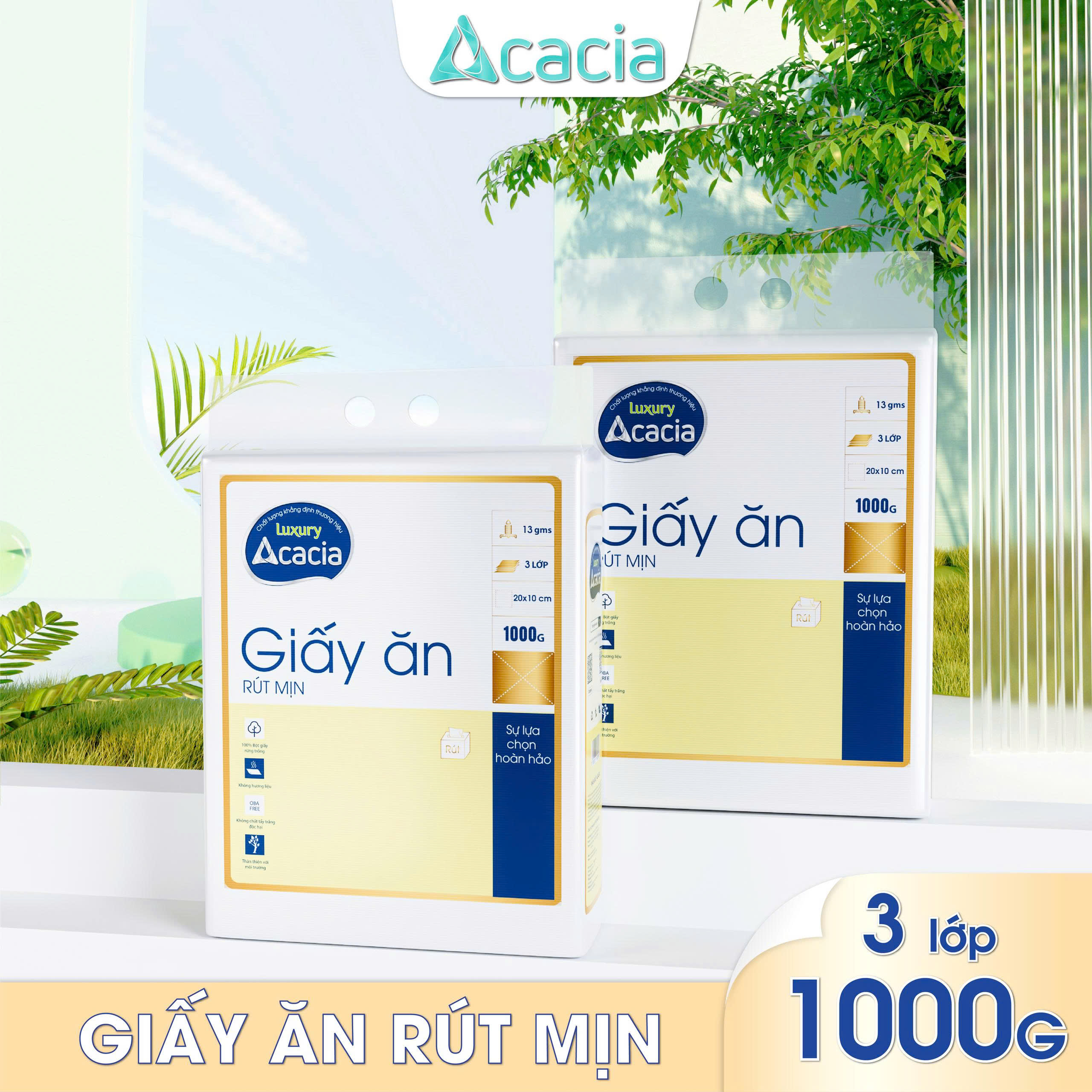 Khăn Rút Mịn Acacia 1 kg tem Vàng